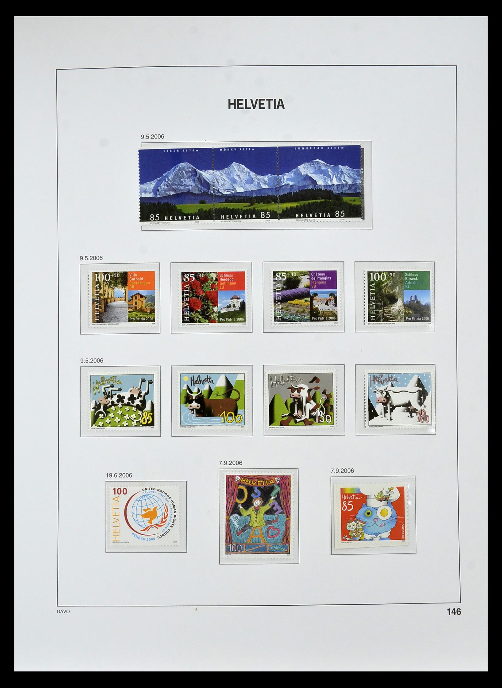 34930 226 - Stamp Collection 34930 Switzerland 1843-2012.