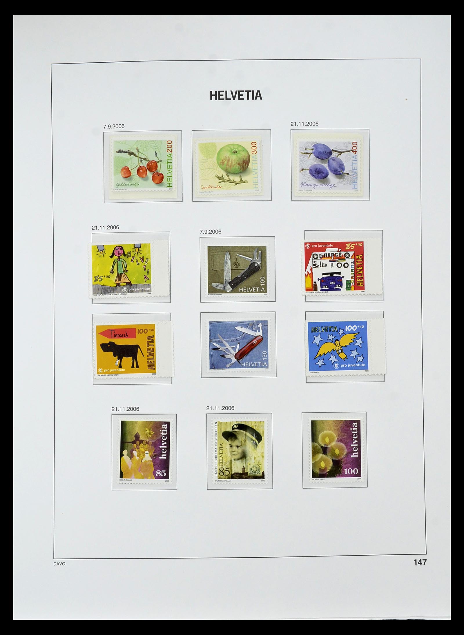 34930 227 - Stamp Collection 34930 Switzerland 1843-2012.