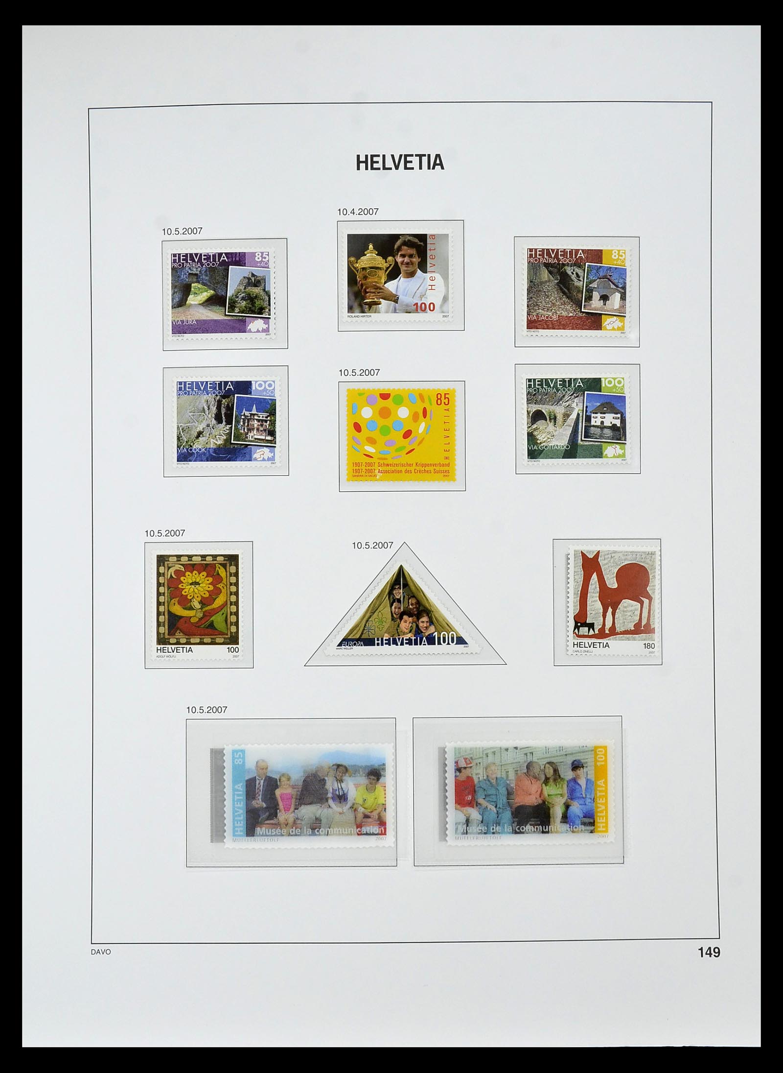 34930 229 - Stamp Collection 34930 Switzerland 1843-2012.
