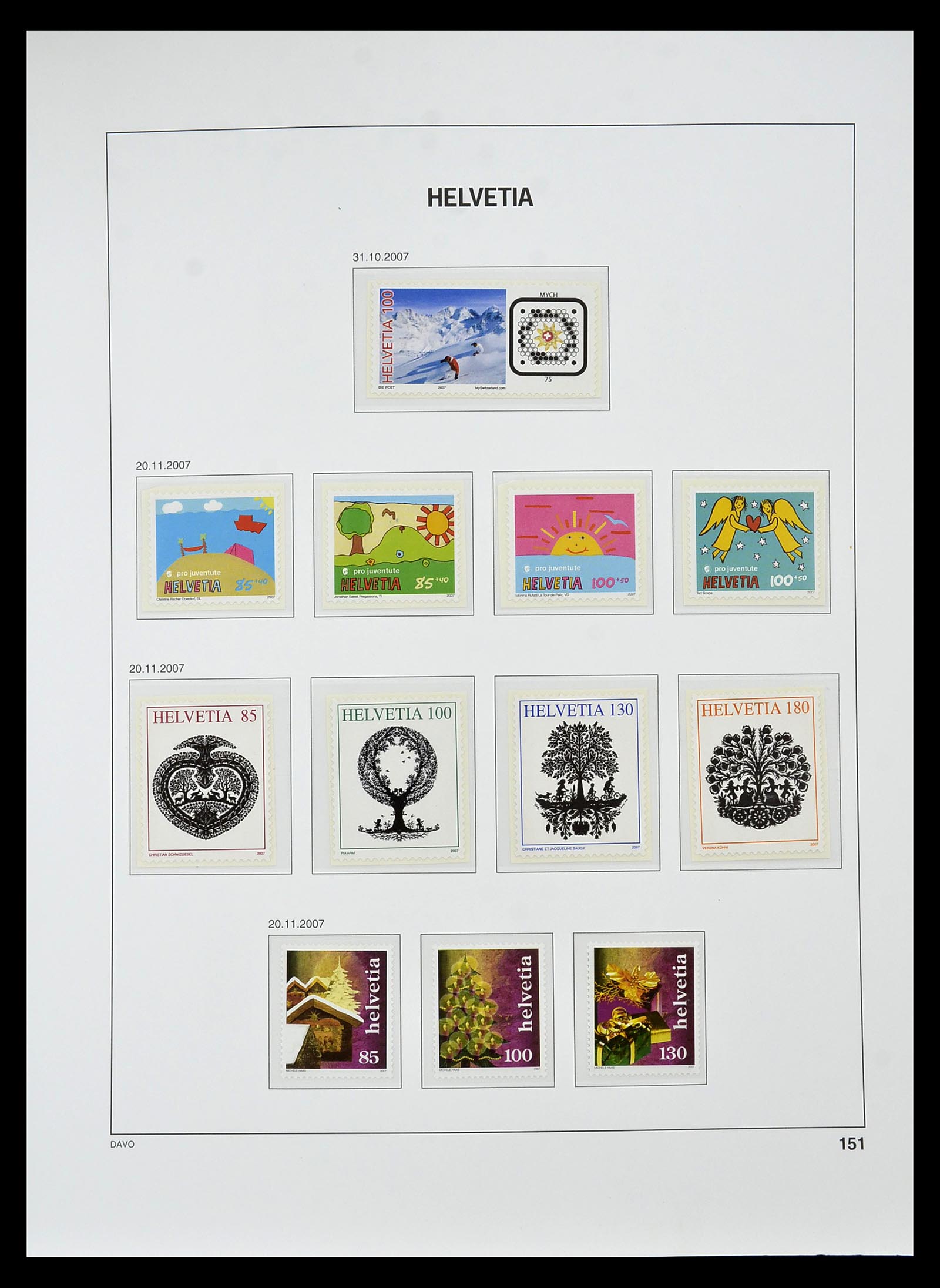34930 231 - Stamp Collection 34930 Switzerland 1843-2012.