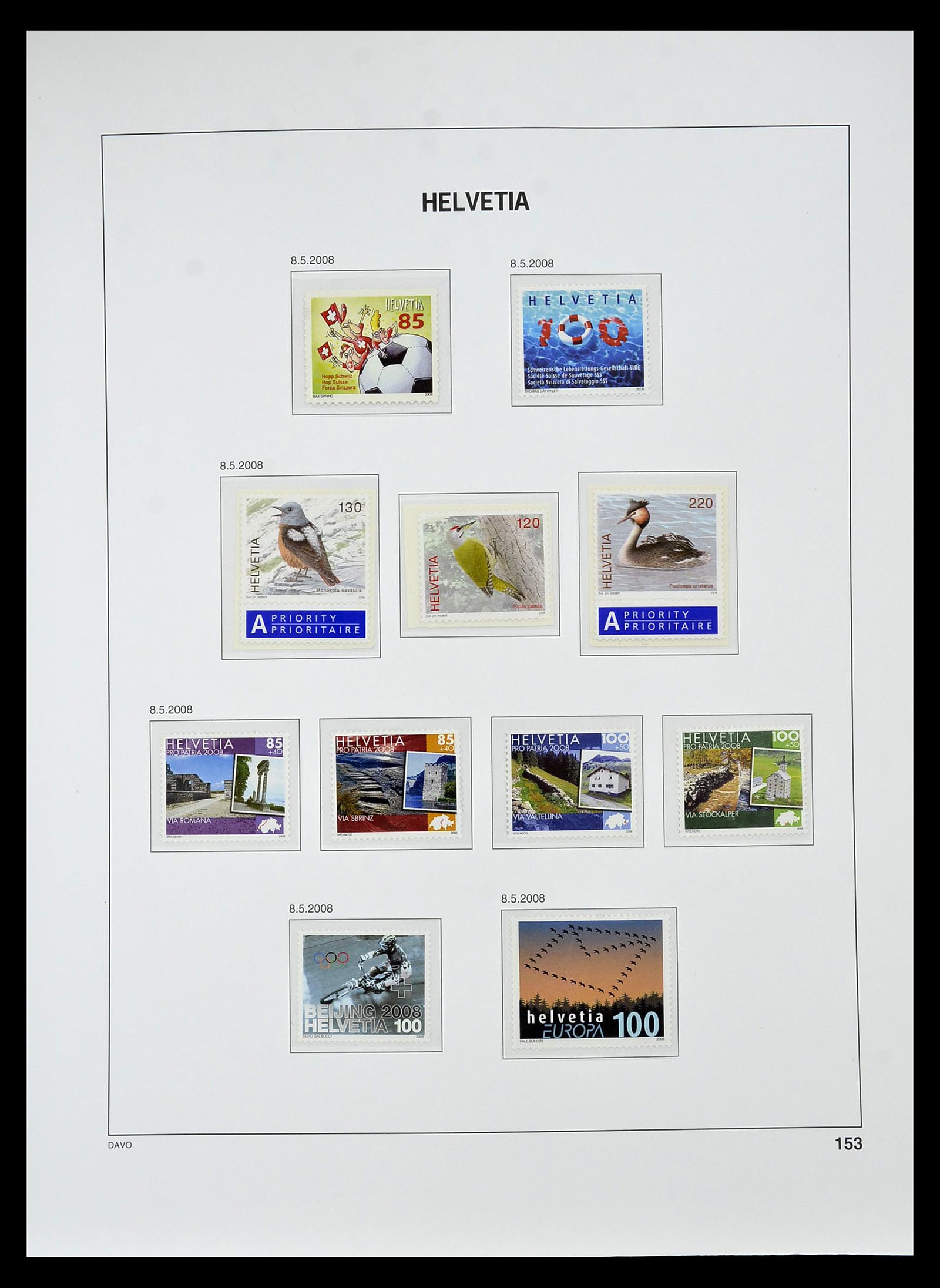 34930 233 - Stamp Collection 34930 Switzerland 1843-2012.