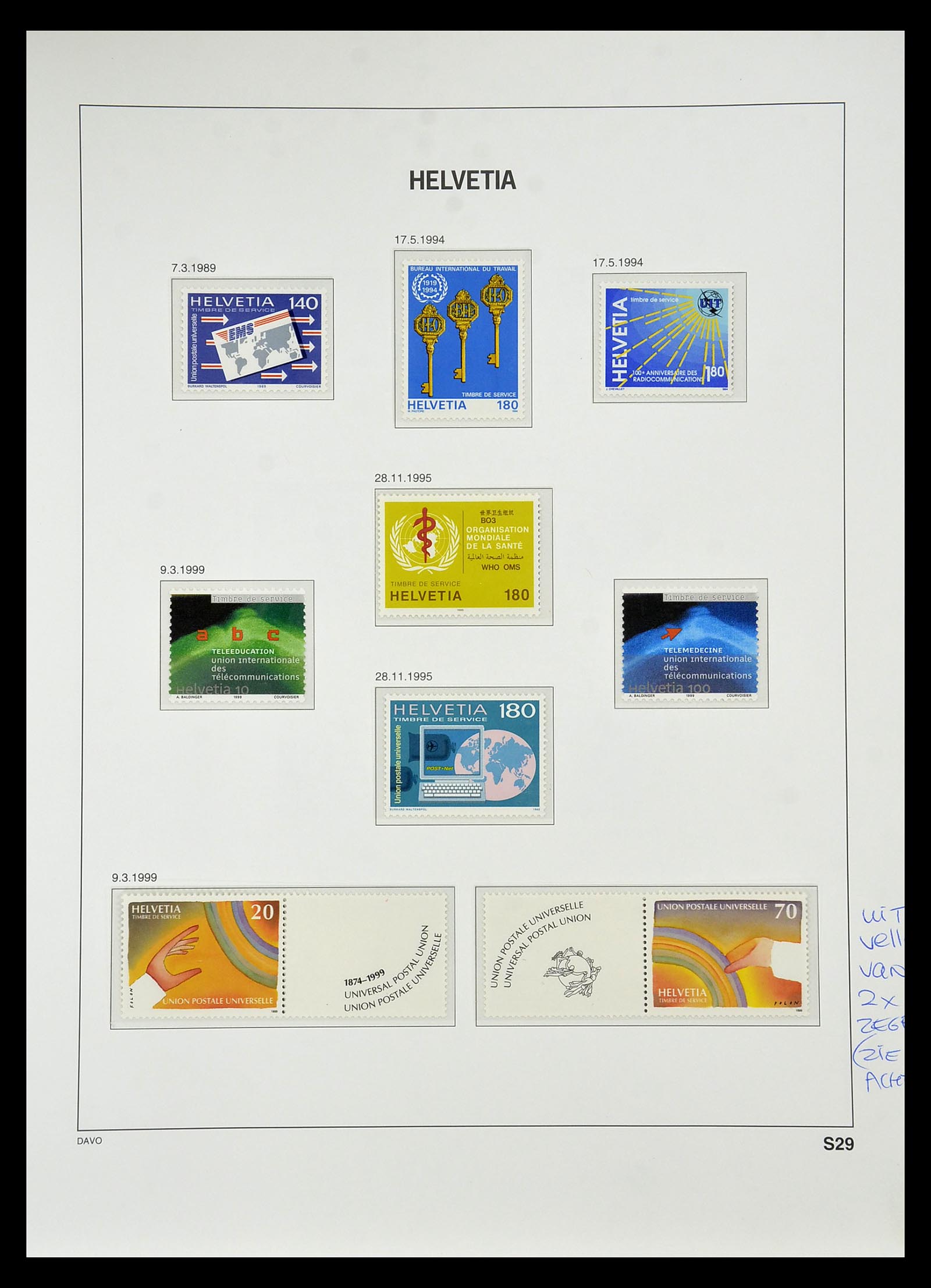 34930 268 - Stamp Collection 34930 Switzerland 1843-2012.