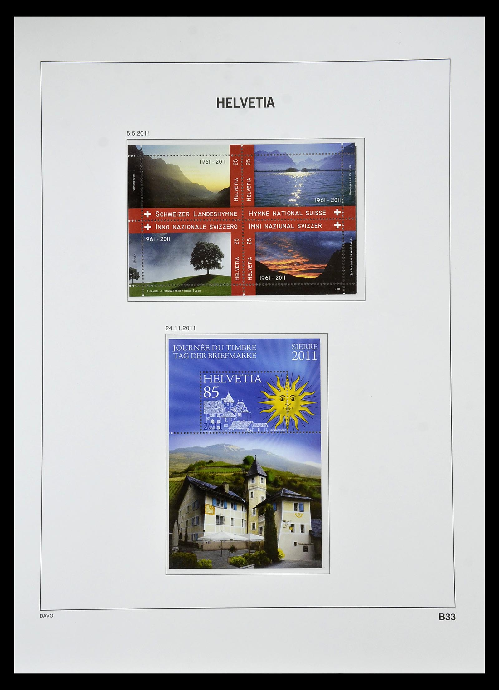 34930 273 - Stamp Collection 34930 Switzerland 1843-2012.