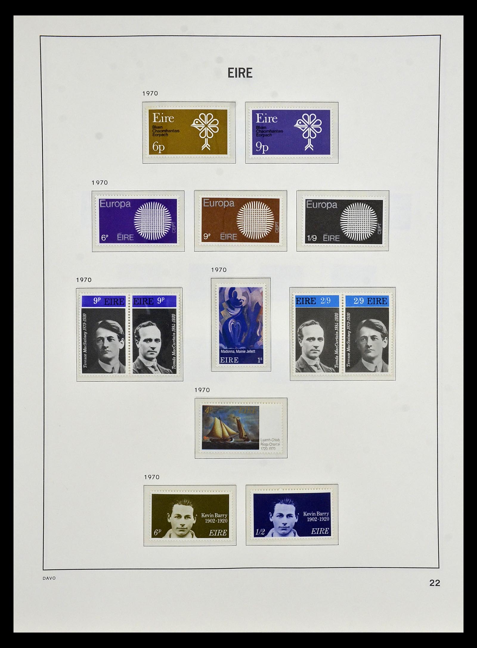 34931 020 - Postzegelverzameling 34931 Ierland 1922-2013.
