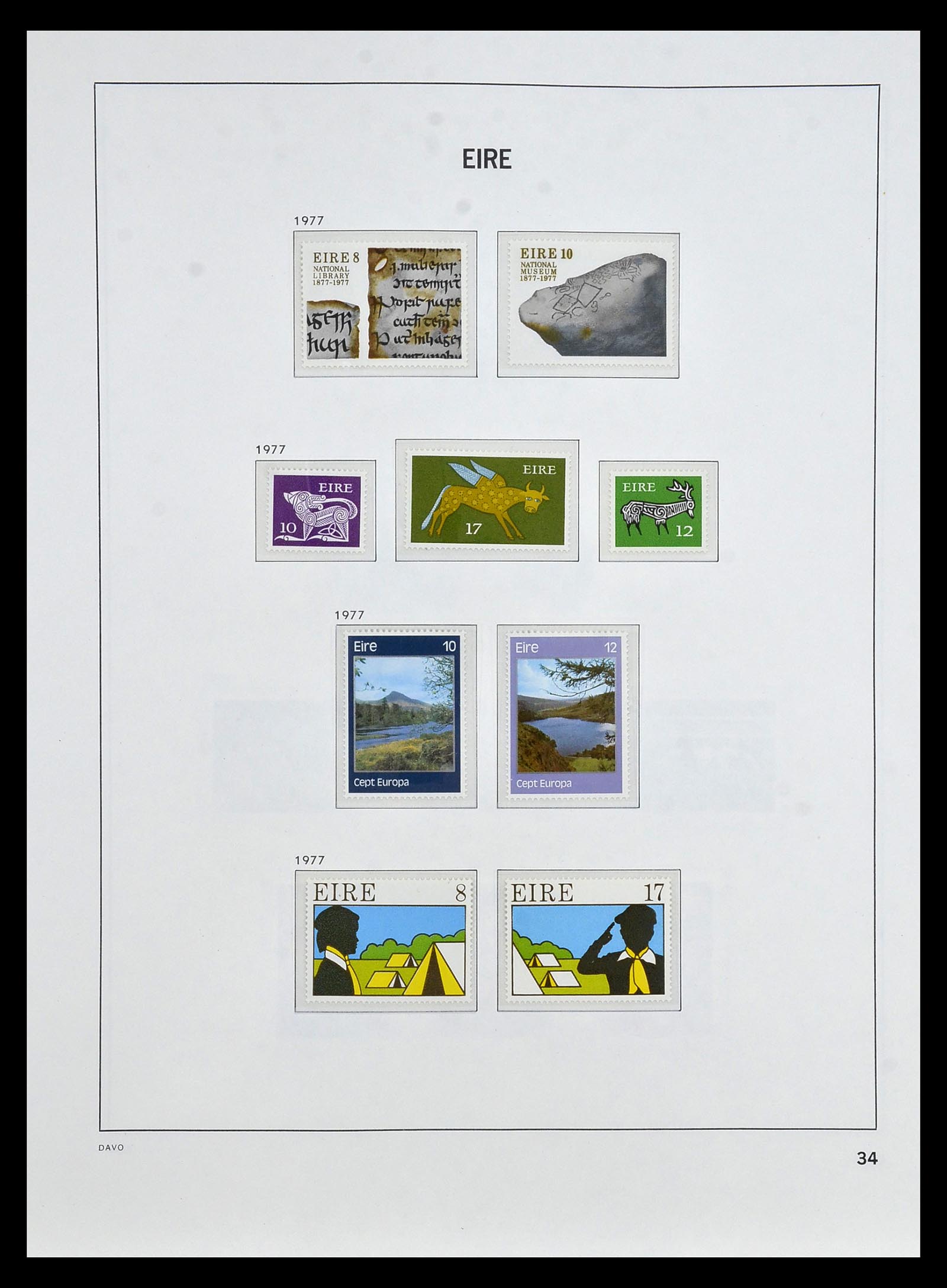 34931 032 - Postzegelverzameling 34931 Ierland 1922-2013.