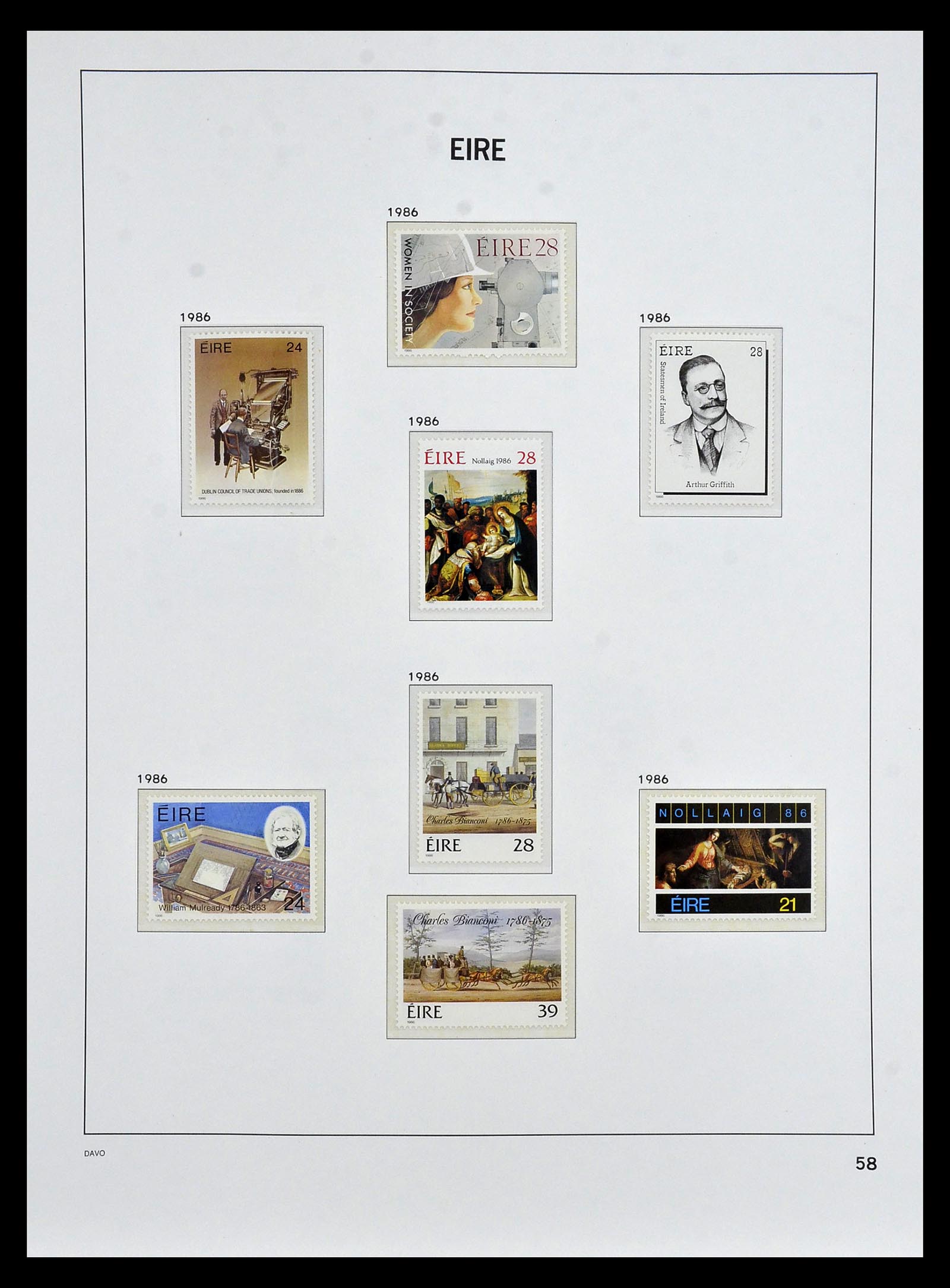 34931 056 - Postzegelverzameling 34931 Ierland 1922-2013.