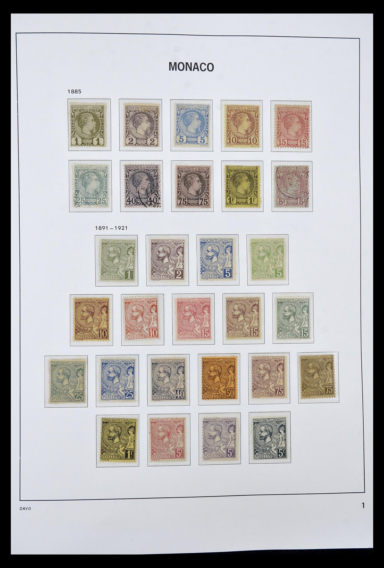 34933 001 - Postzegelverzameling 34933 Monaco 1885-2005.