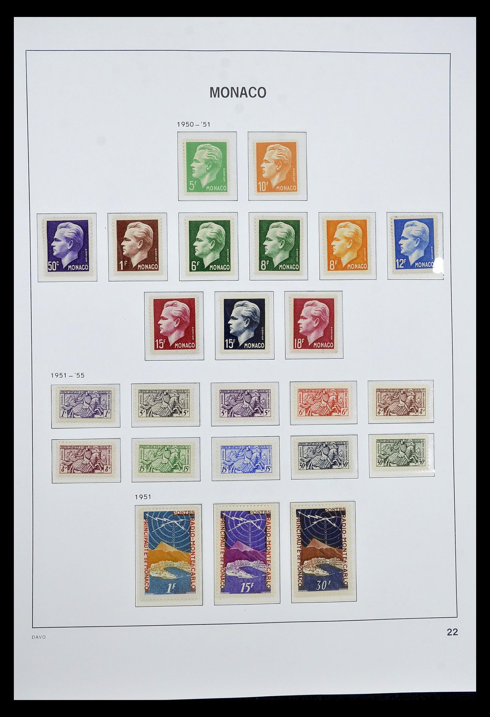 34933 022 - Postzegelverzameling 34933 Monaco 1885-2005.