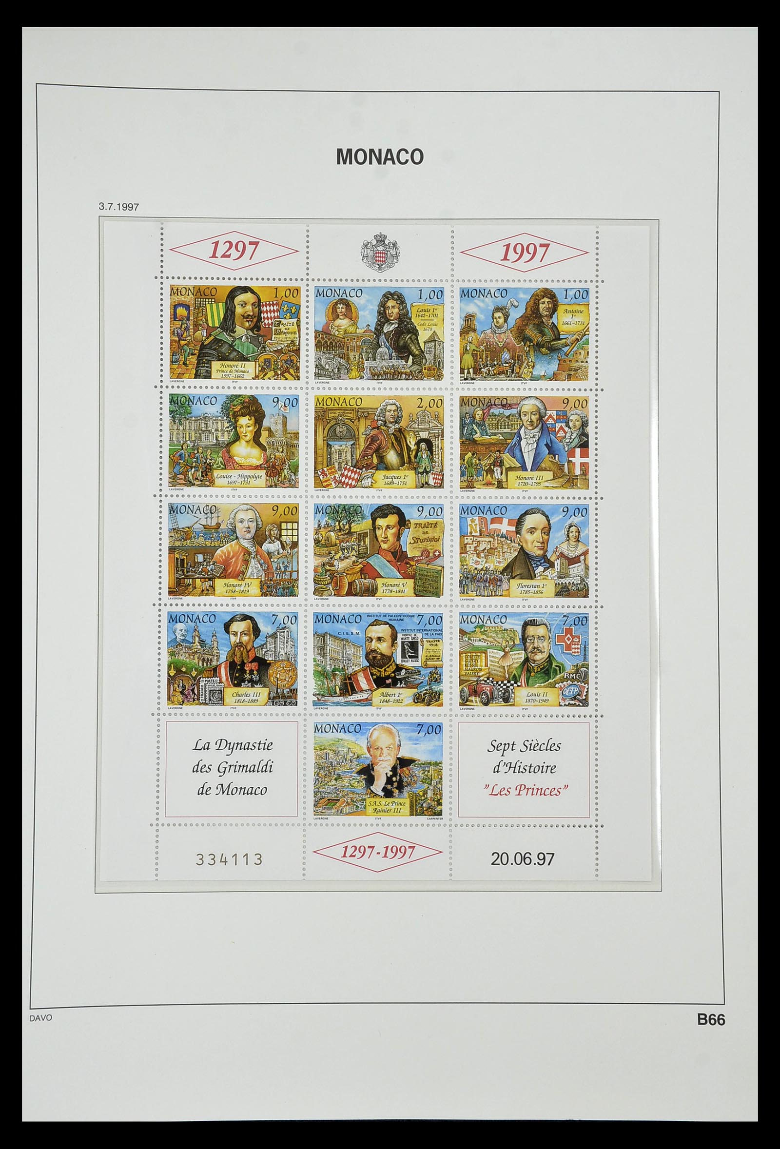 34933 331 - Postzegelverzameling 34933 Monaco 1885-2005.