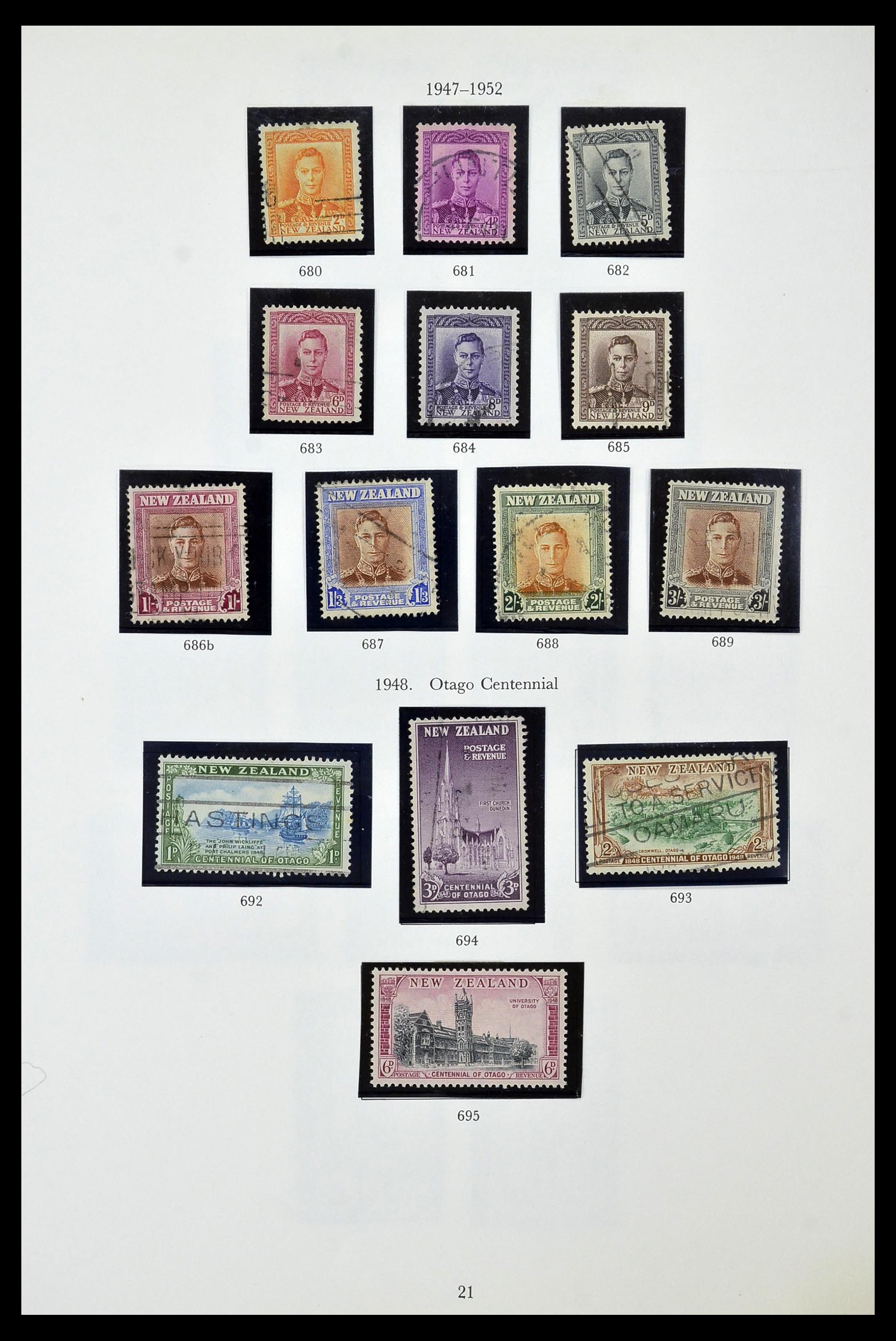 34934 021 - Postzegelverzameling 34934 Nieuw Zeeland 1858-1977.