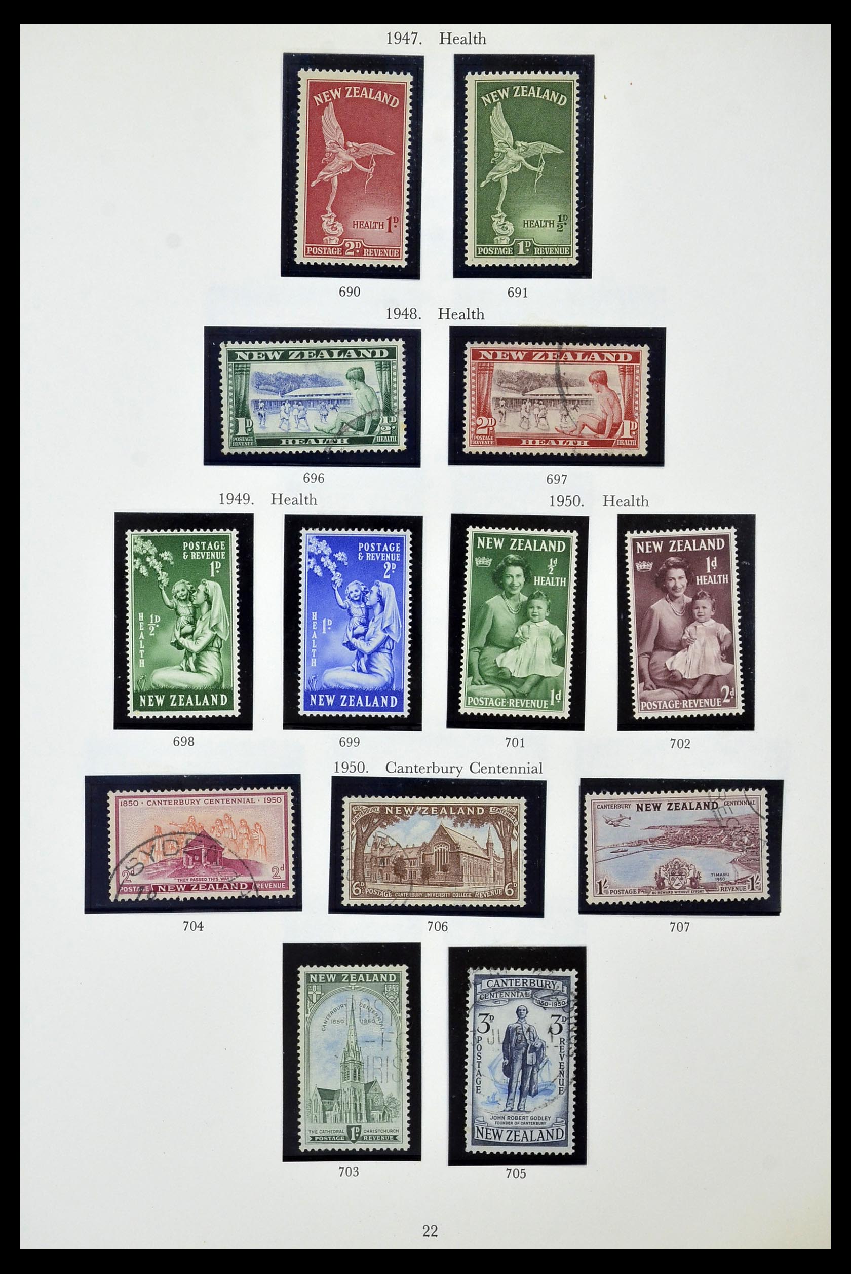 34934 022 - Postzegelverzameling 34934 Nieuw Zeeland 1858-1977.