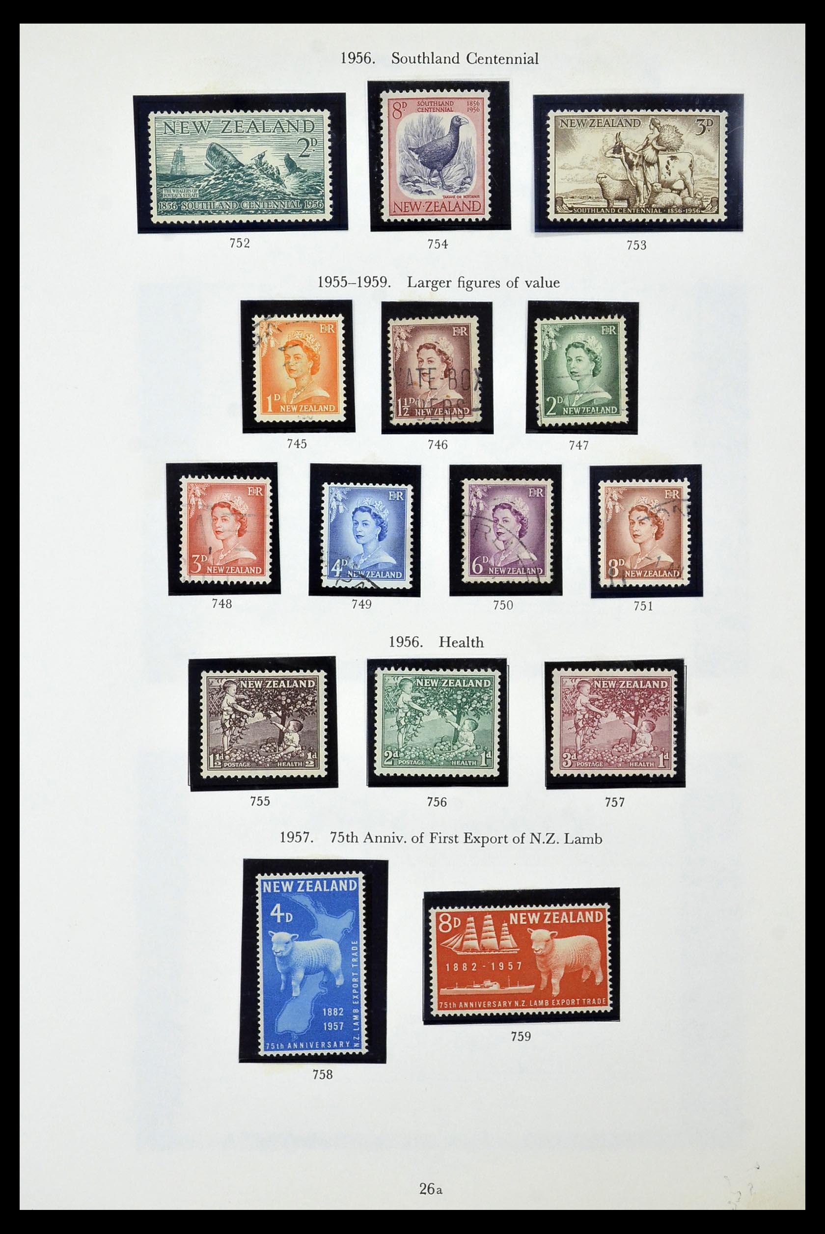 34934 026 - Stamp Collection 34934 New Zealand 1858-1977.