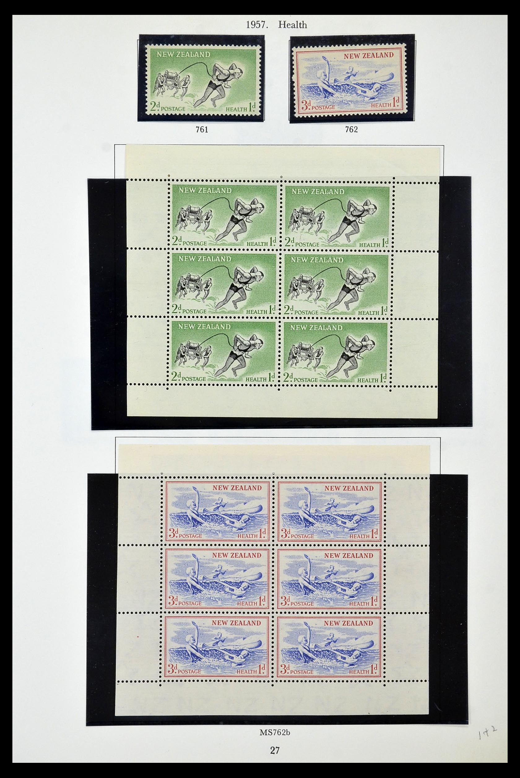 34934 027 - Postzegelverzameling 34934 Nieuw Zeeland 1858-1977.