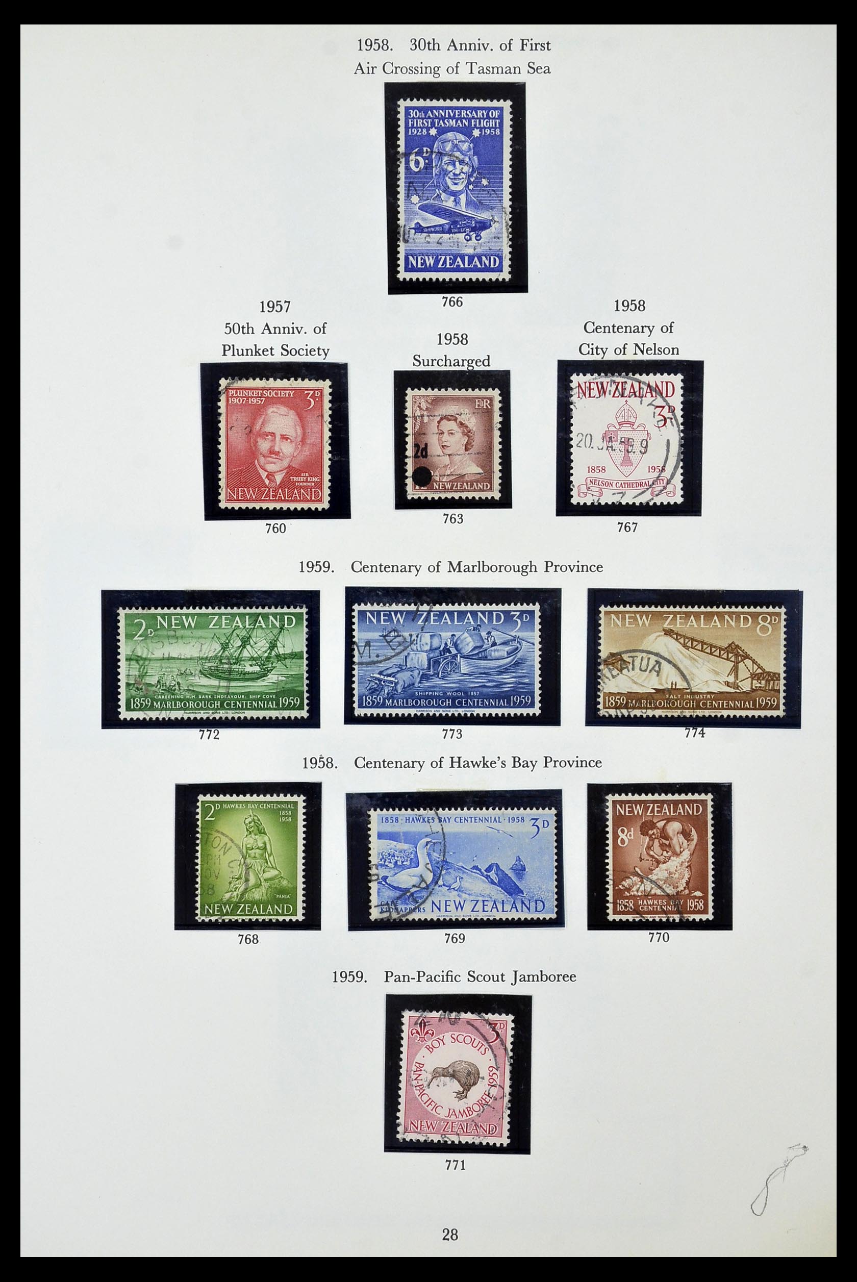 34934 028 - Postzegelverzameling 34934 Nieuw Zeeland 1858-1977.