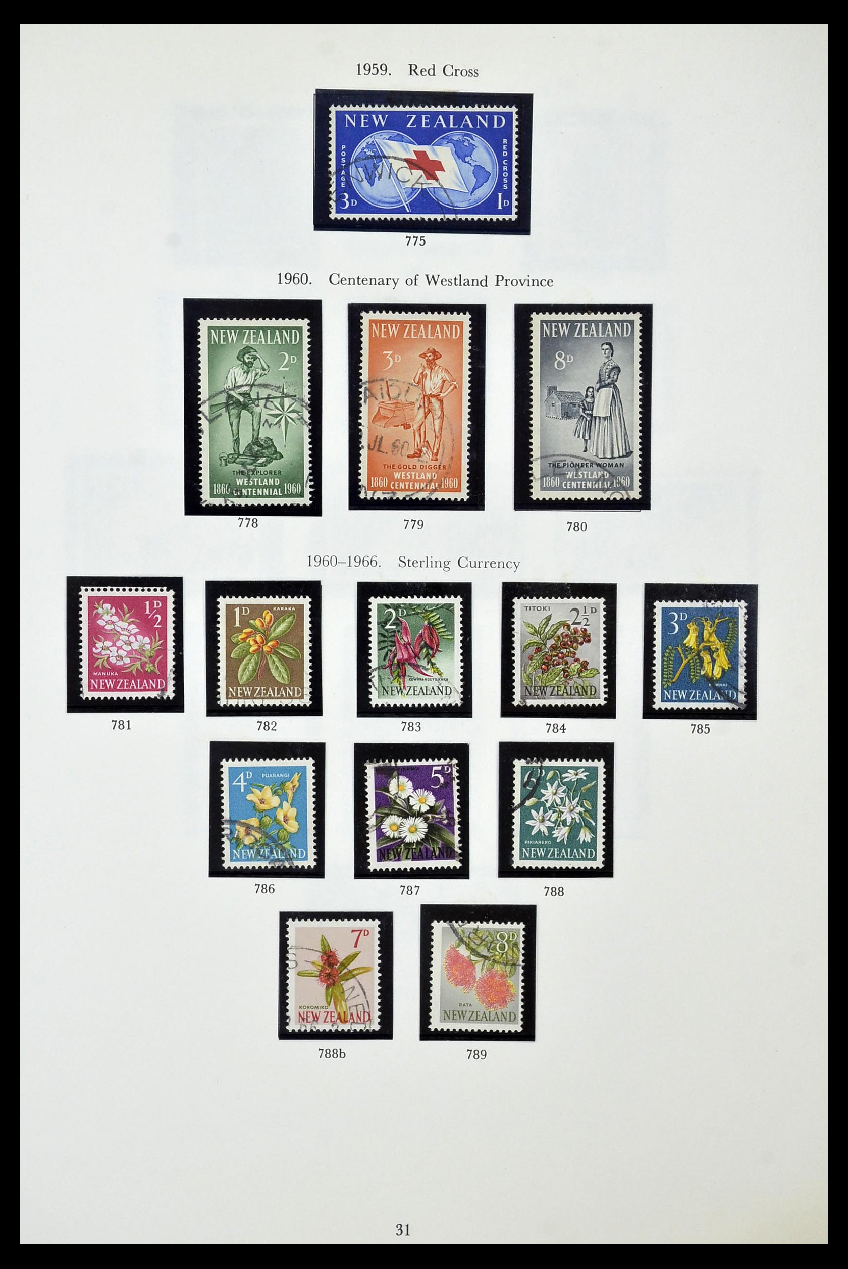 34934 031 - Postzegelverzameling 34934 Nieuw Zeeland 1858-1977.