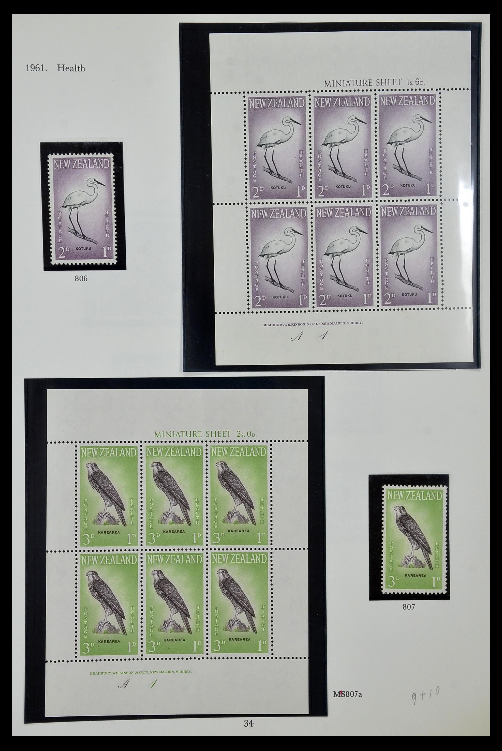 34934 034 - Stamp Collection 34934 New Zealand 1858-1977.