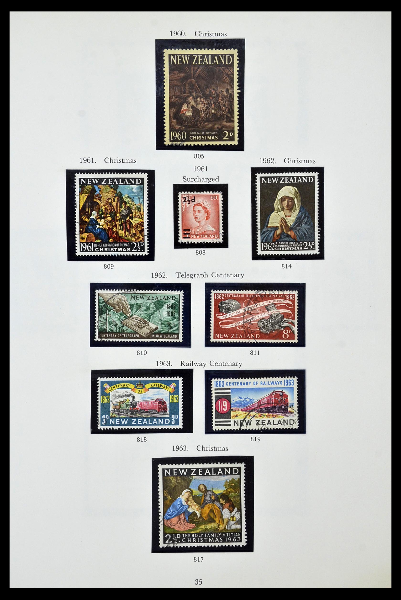 34934 035 - Postzegelverzameling 34934 Nieuw Zeeland 1858-1977.