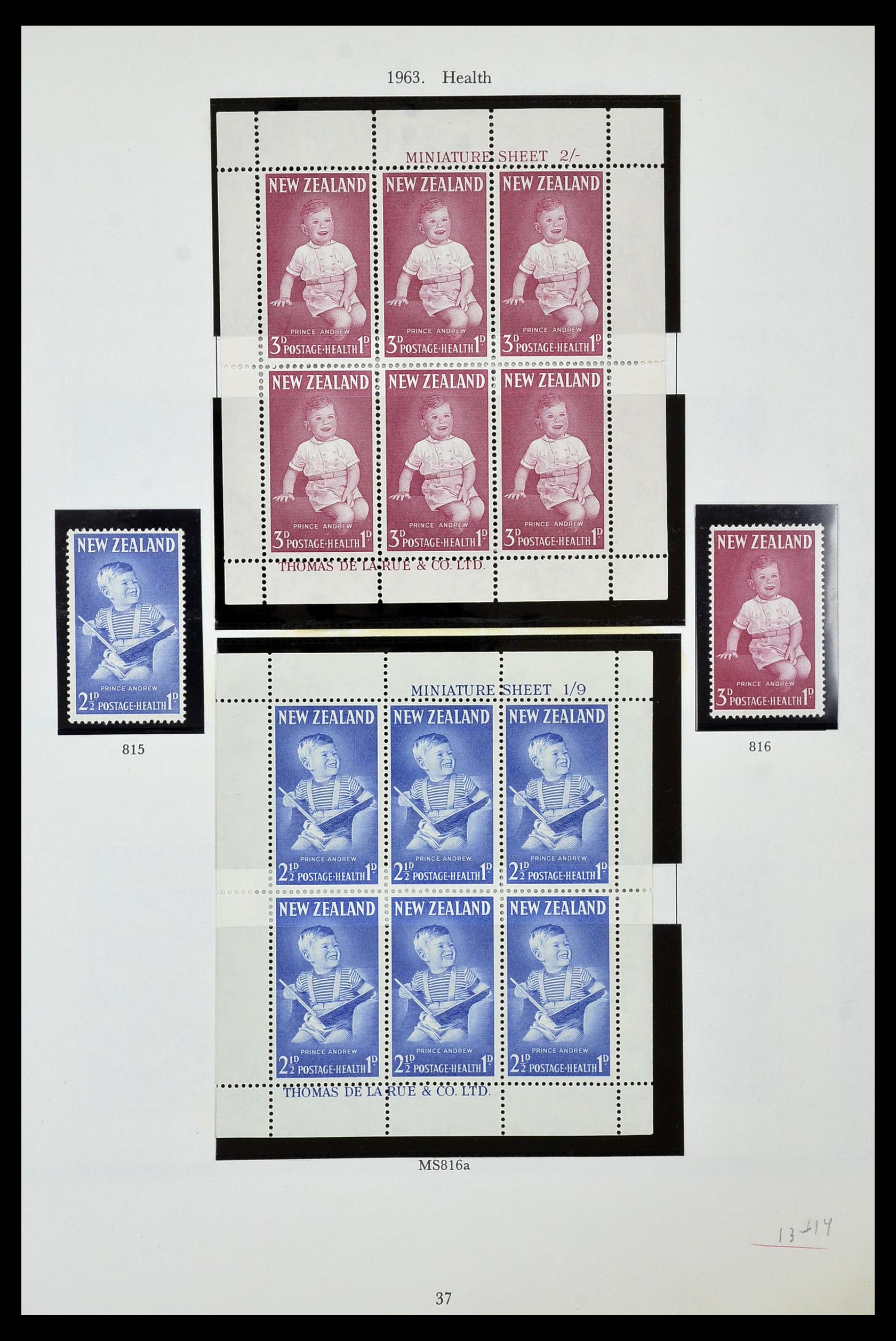 34934 037 - Postzegelverzameling 34934 Nieuw Zeeland 1858-1977.