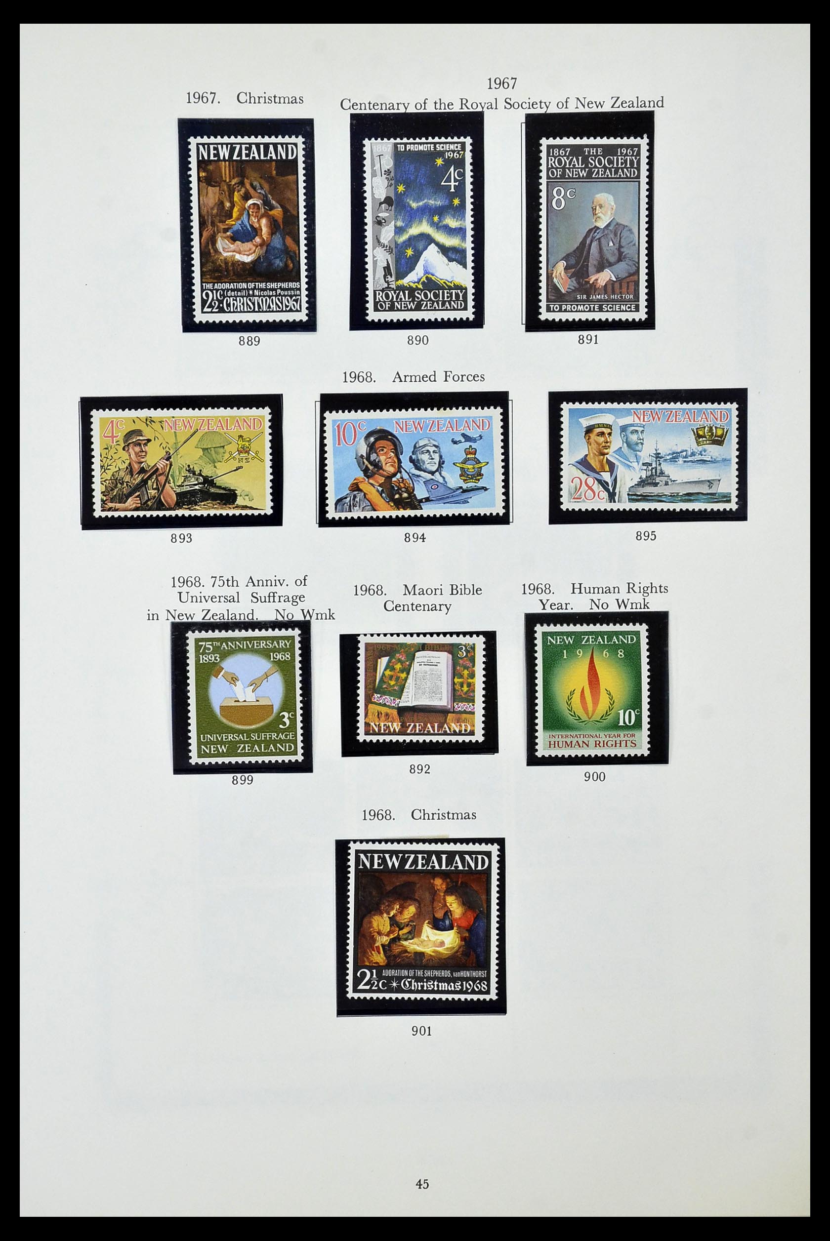 34934 046 - Postzegelverzameling 34934 Nieuw Zeeland 1858-1977.