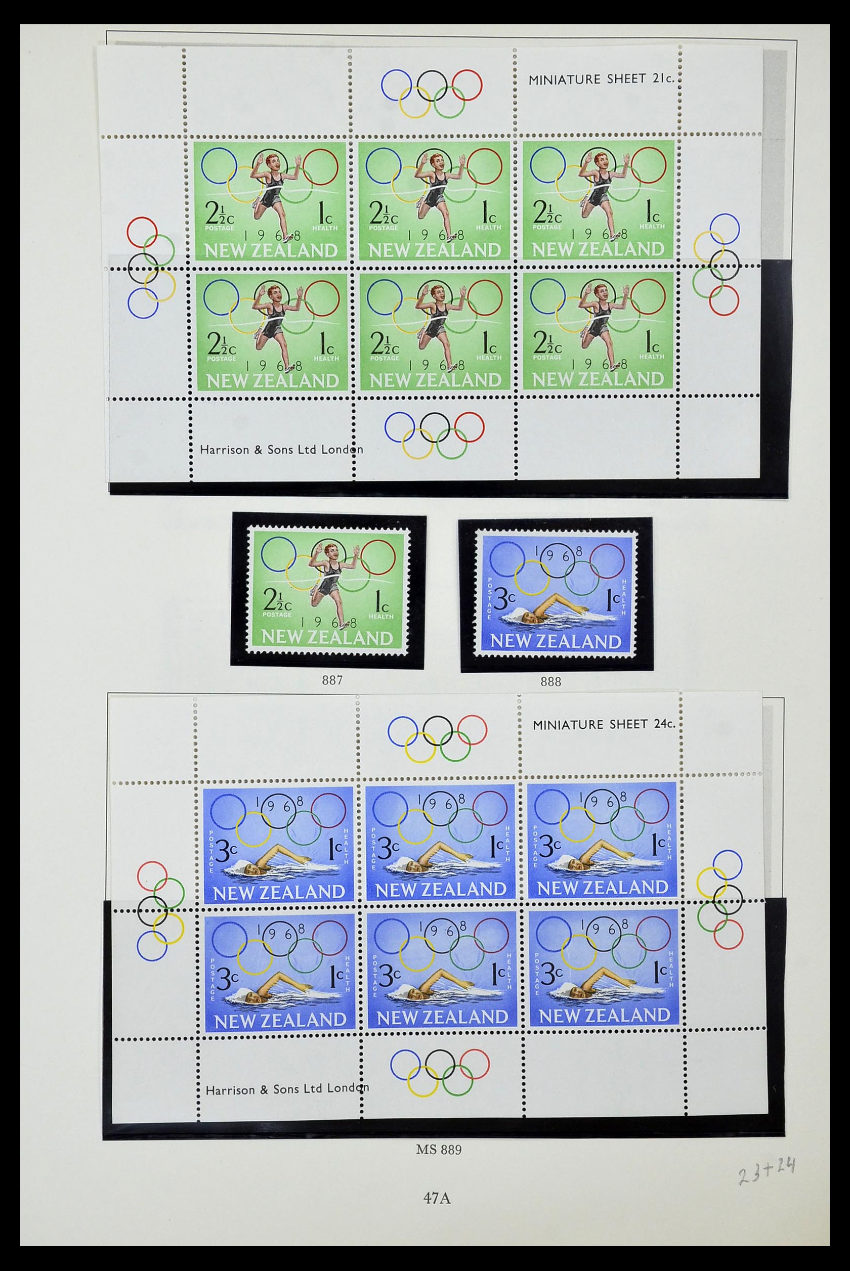 34934 047 - Postzegelverzameling 34934 Nieuw Zeeland 1858-1977.