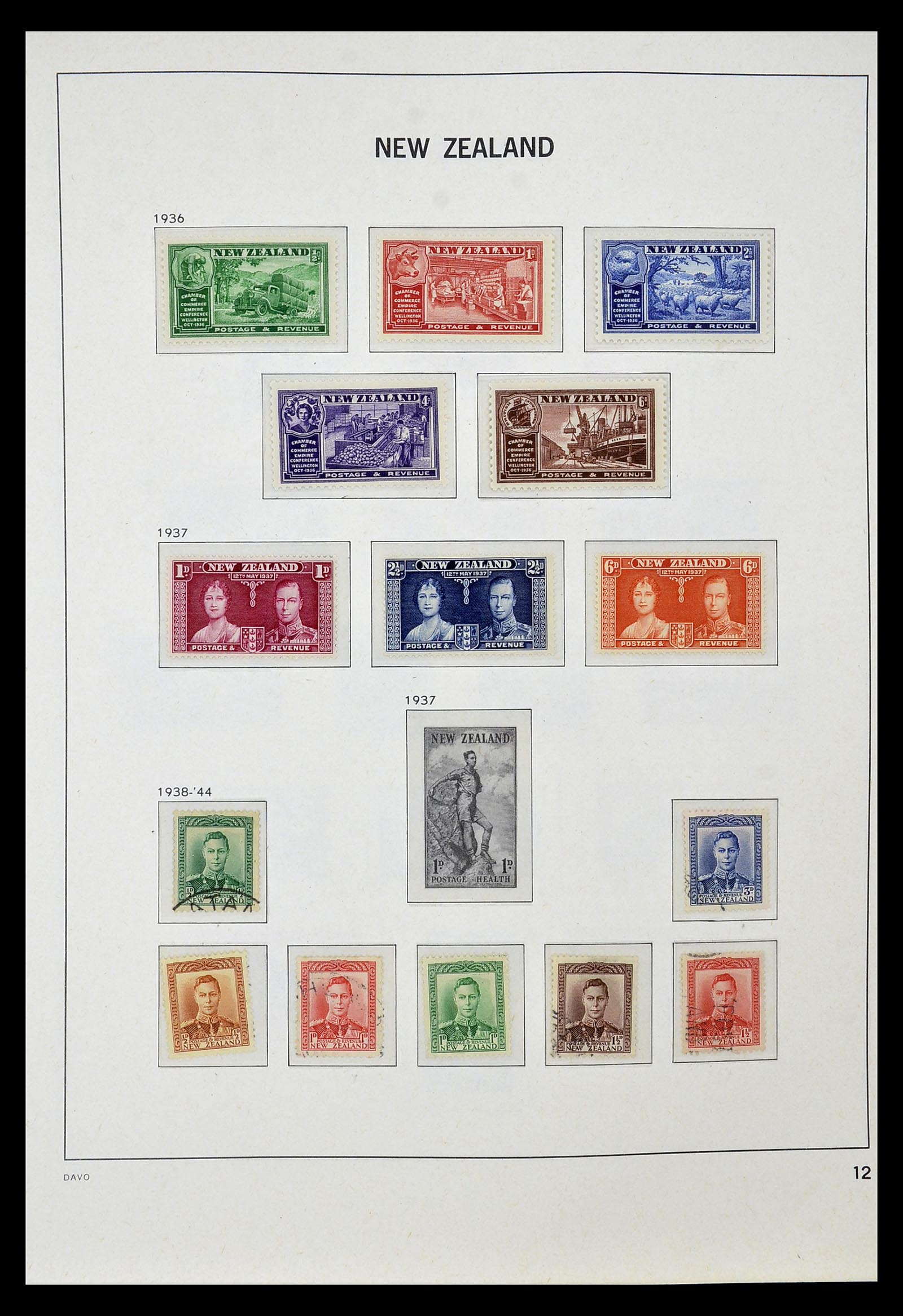 34936 007 - Stamp Collection 34936 New Zealand 1892-1993.