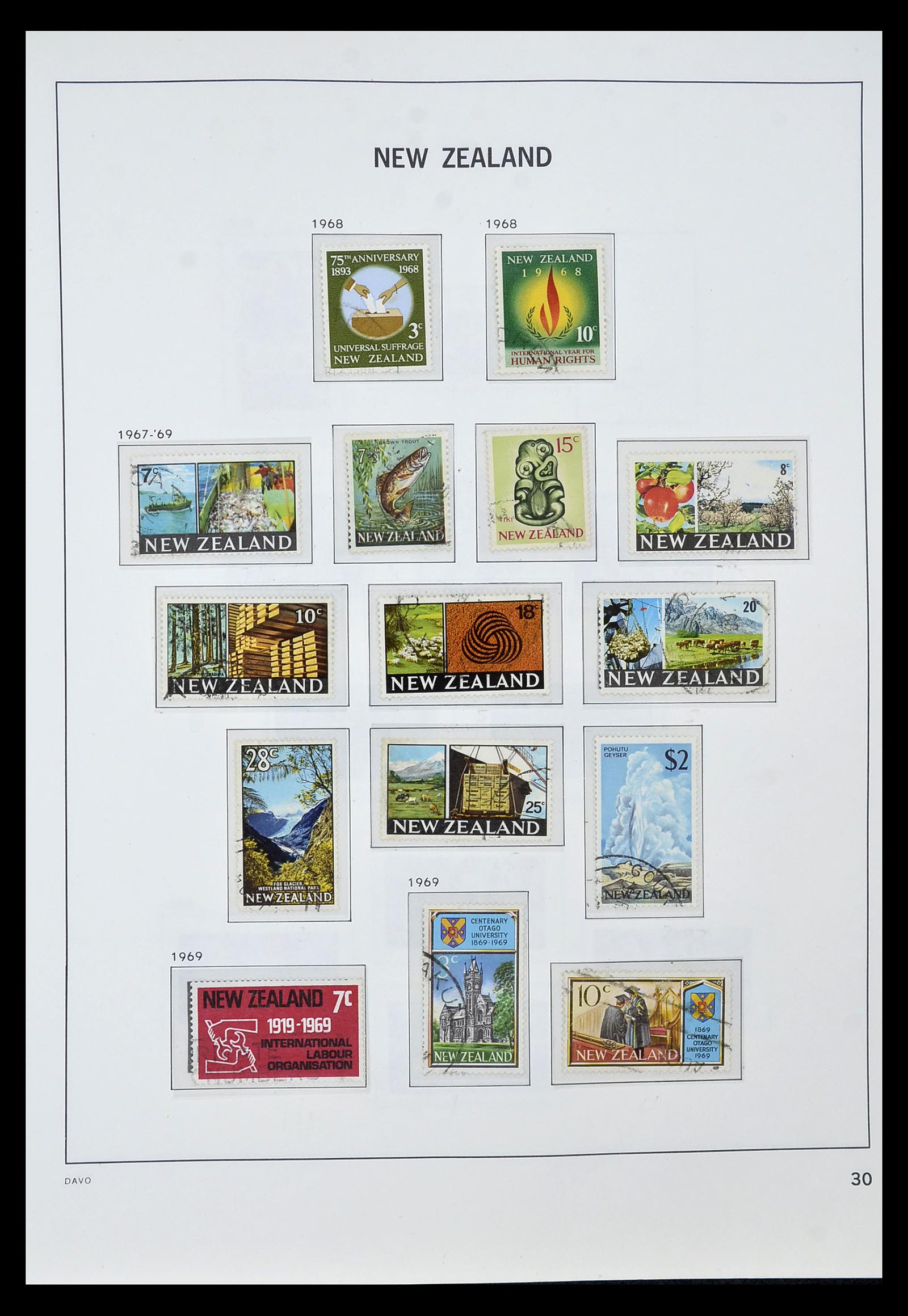 34936 025 - Postzegelverzameling 34936 Nieuw Zeeland 1892-1993.