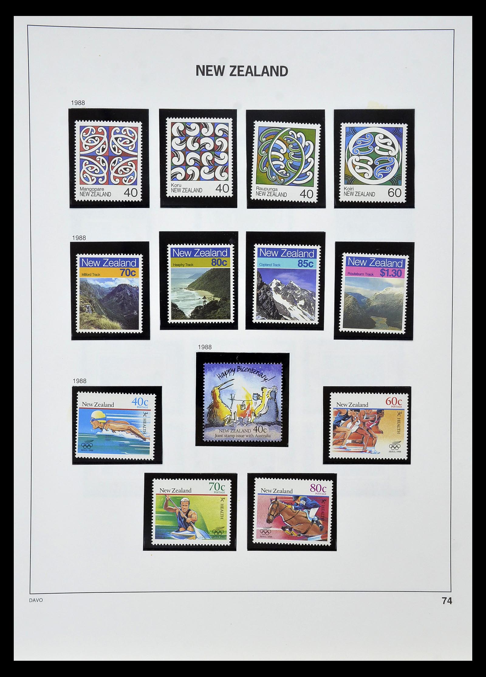 34936 070 - Postzegelverzameling 34936 Nieuw Zeeland 1892-1993.