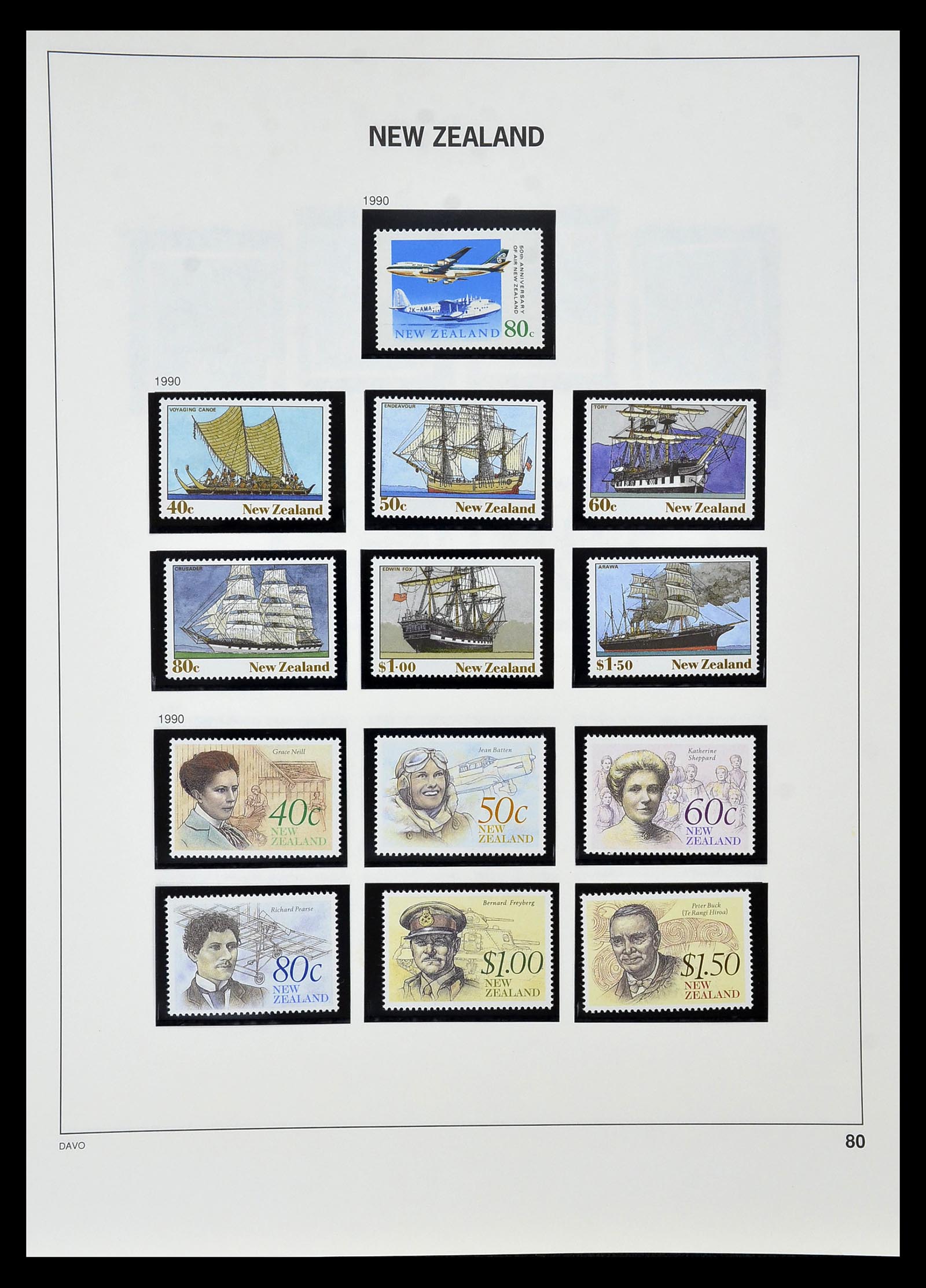 34936 076 - Stamp Collection 34936 New Zealand 1892-1993.