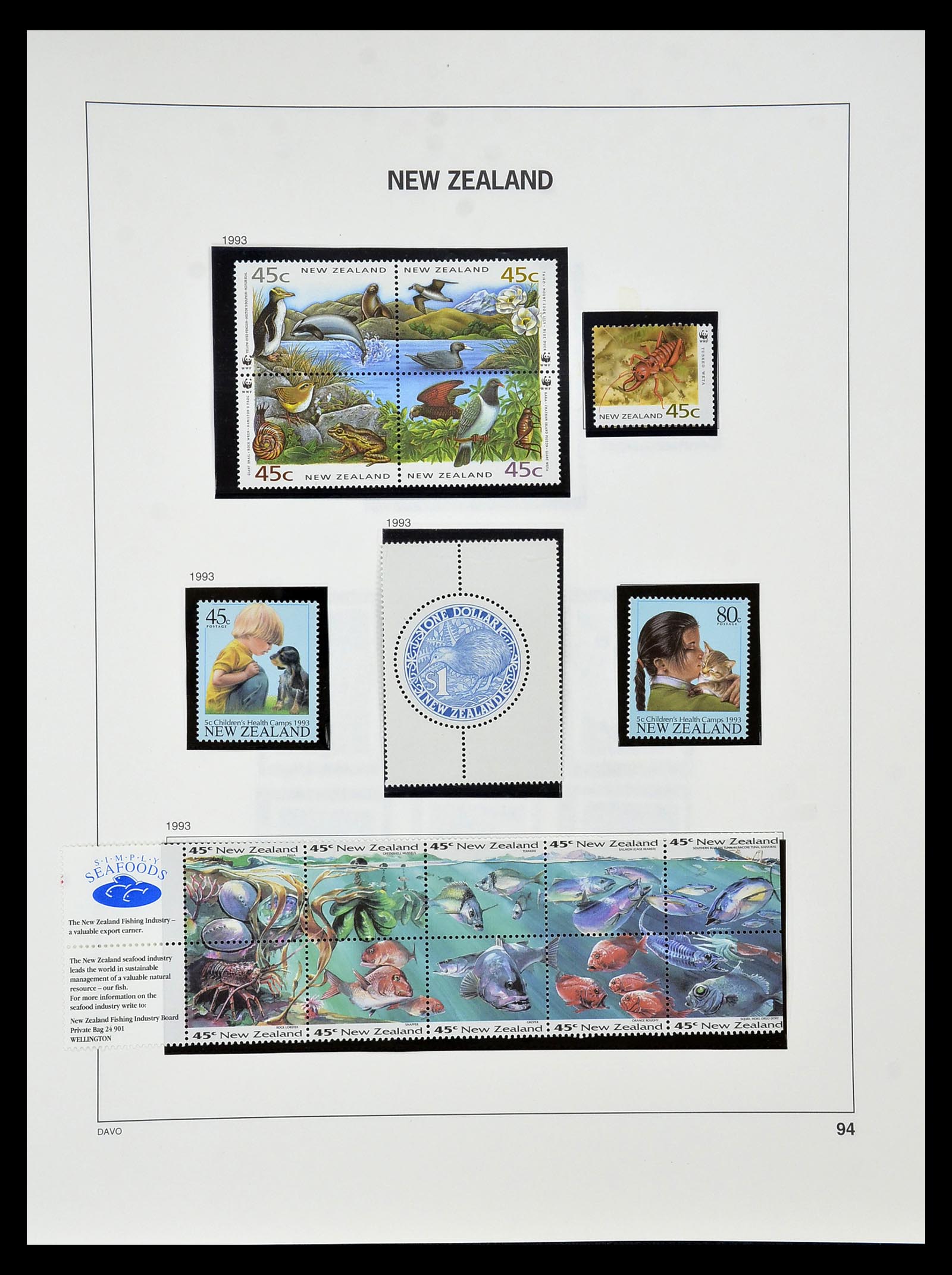 34936 090 - Postzegelverzameling 34936 Nieuw Zeeland 1892-1993.
