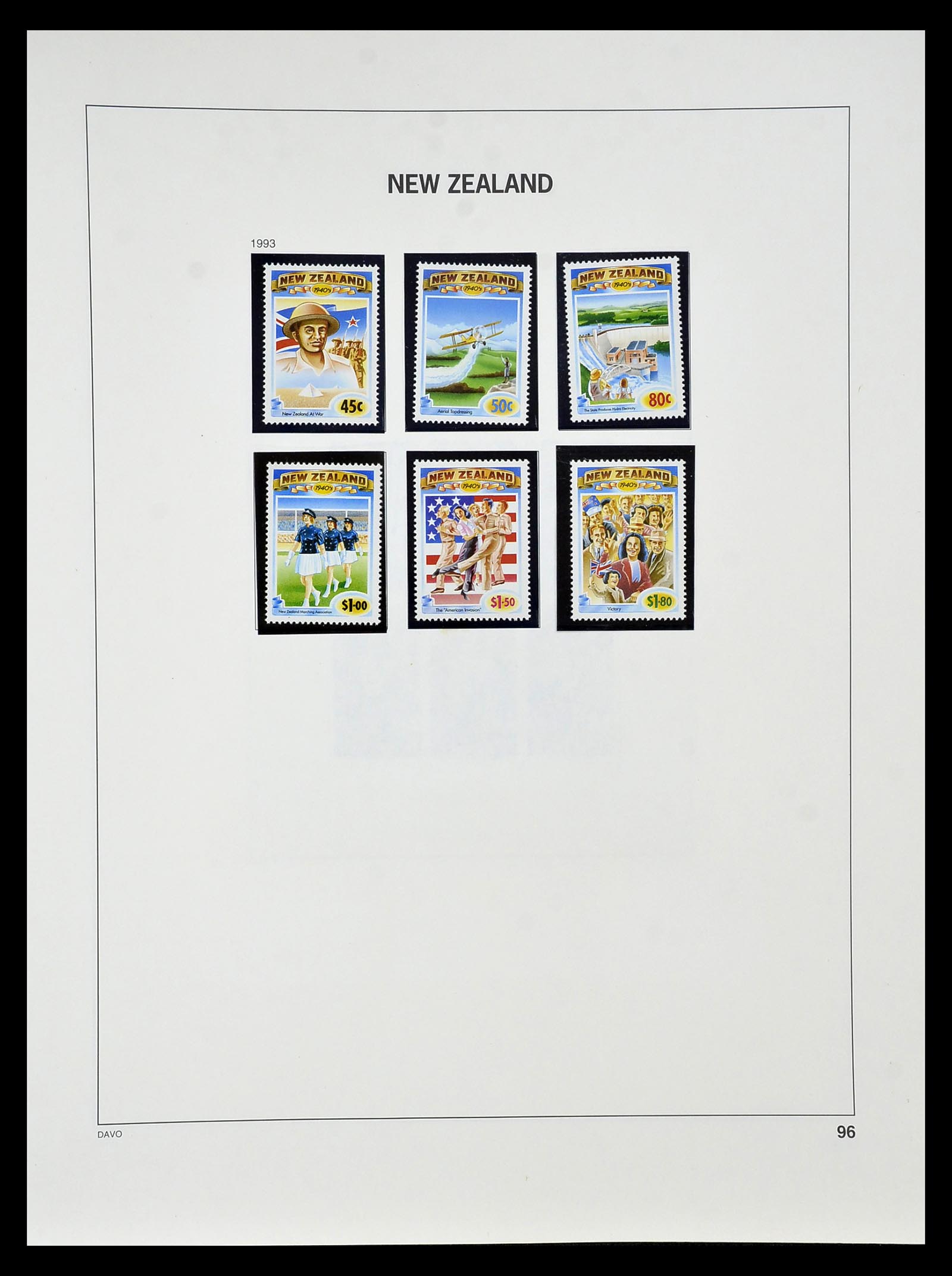 34936 092 - Postzegelverzameling 34936 Nieuw Zeeland 1892-1993.