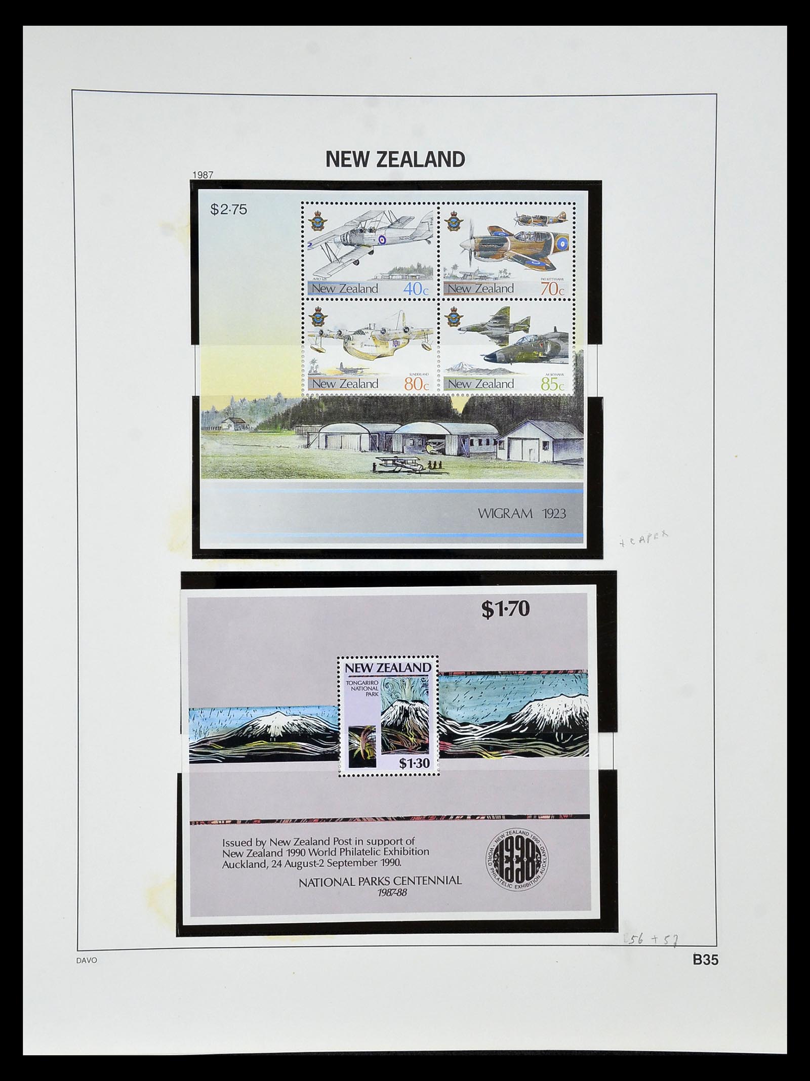 34936 107 - Stamp Collection 34936 New Zealand 1892-1993.