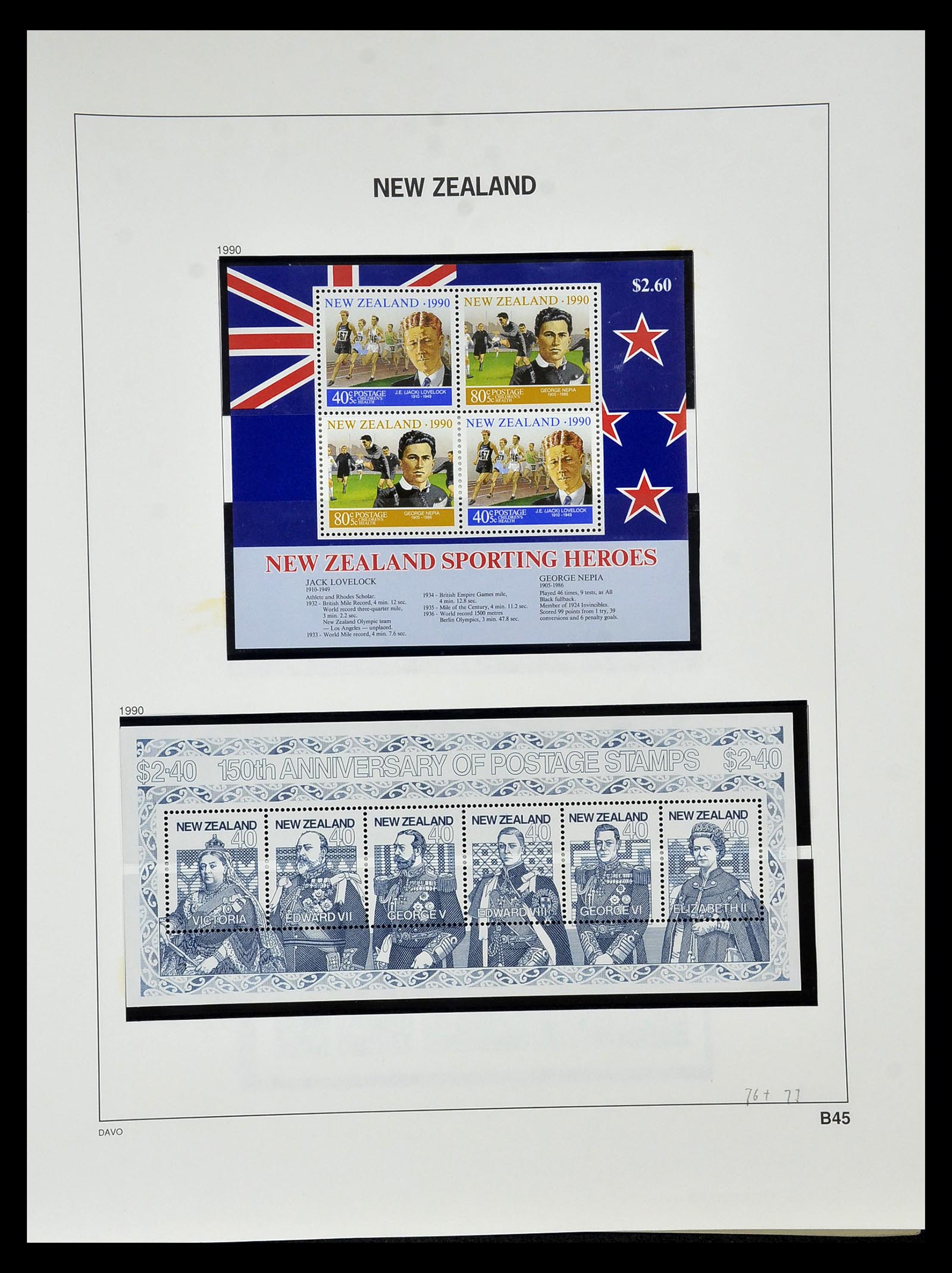 34936 117 - Stamp Collection 34936 New Zealand 1892-1993.