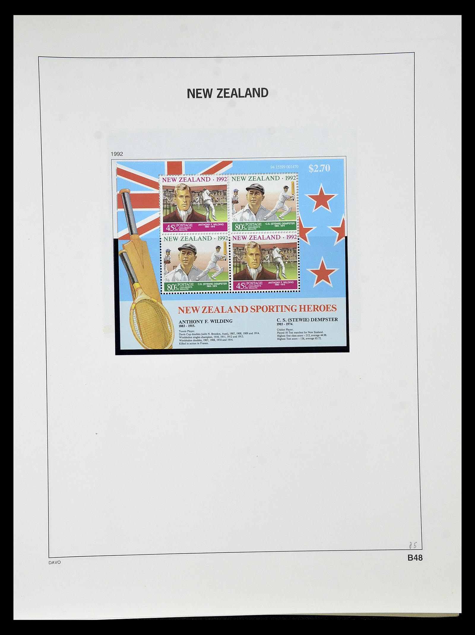 34936 120 - Stamp Collection 34936 New Zealand 1892-1993.