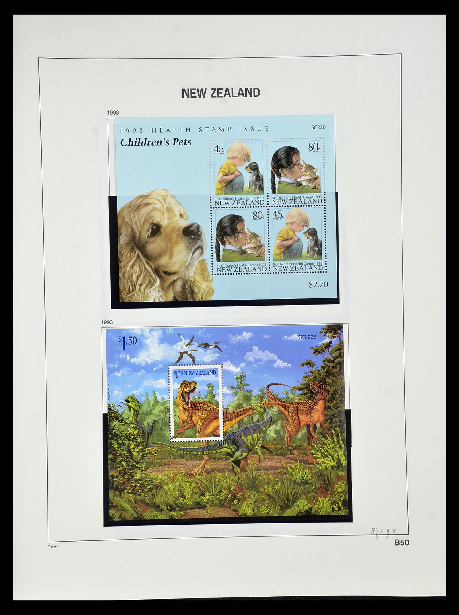 34936 122 - Stamp Collection 34936 New Zealand 1892-1993.