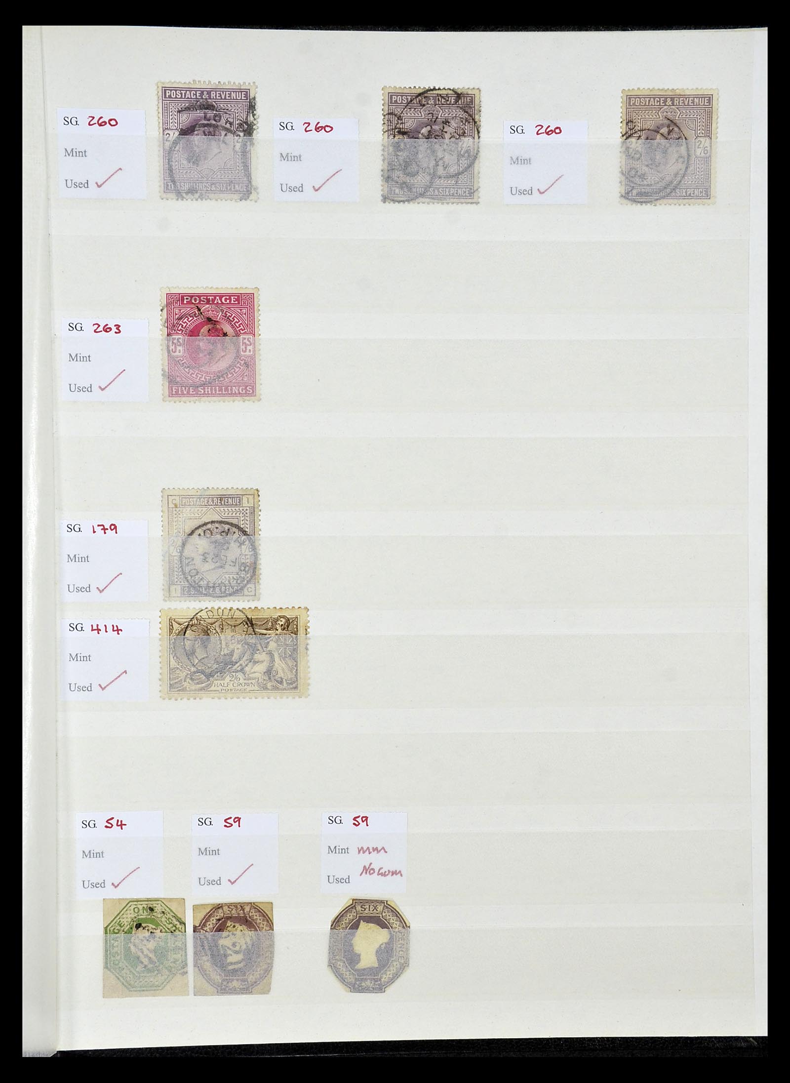 34937 012 - Postzegelverzameling 34937 Engeland 1840-1910.