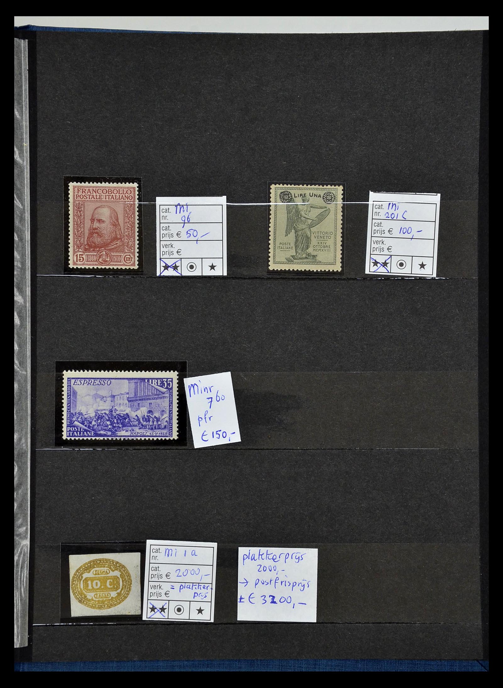 34940 003 - Postzegelverzameling 34940 Italië en gebieden 1850-1945.