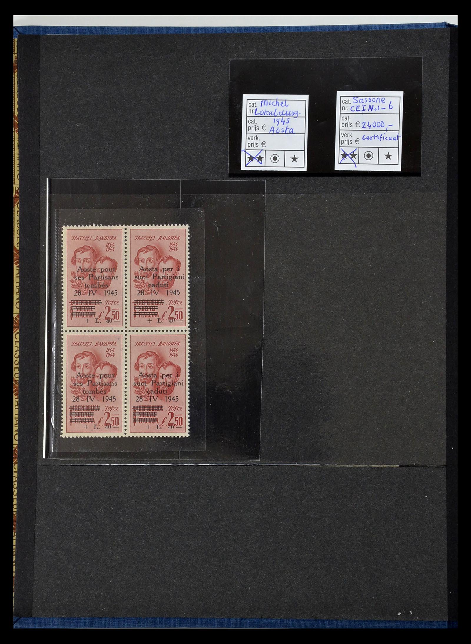34940 008 - Postzegelverzameling 34940 Italië en gebieden 1850-1945.