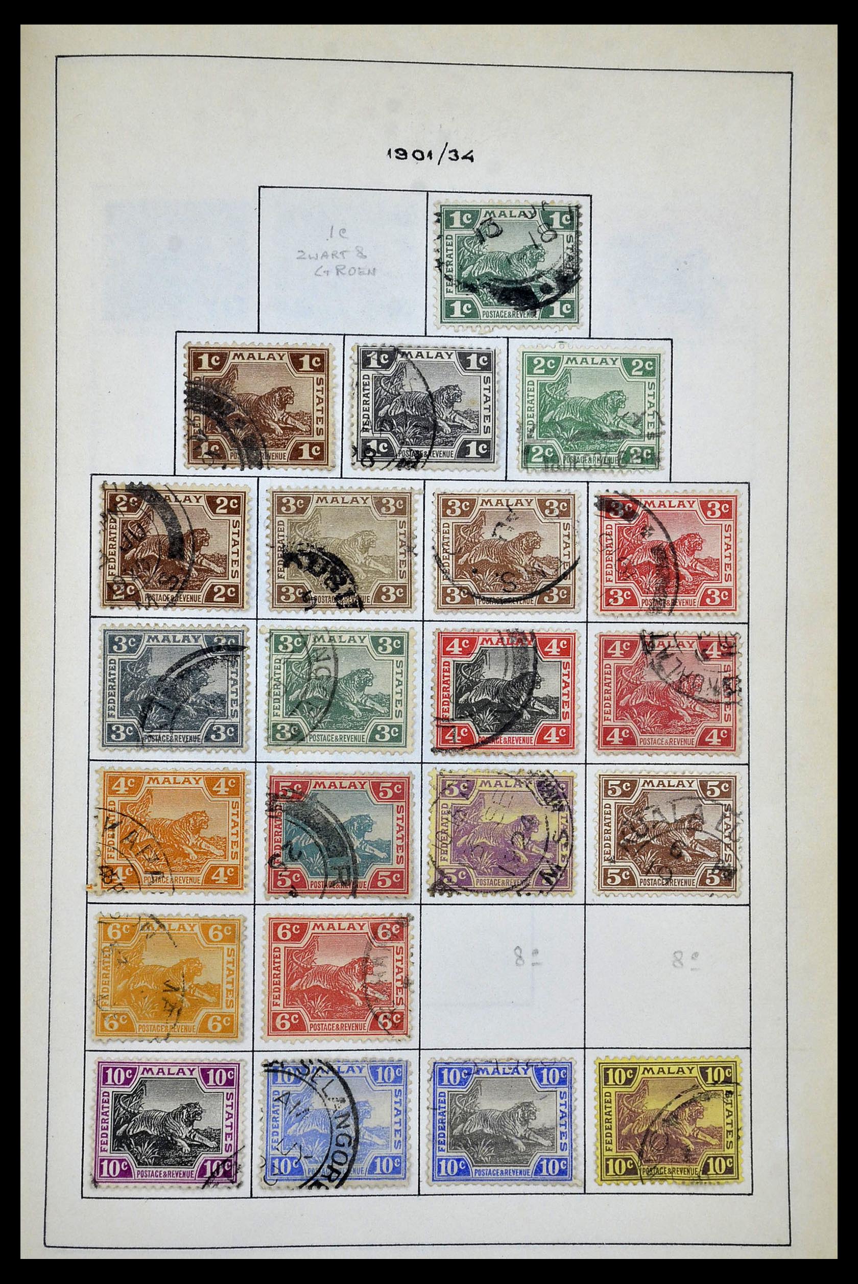 34944 049 - Postzegelverzameling 34944 Engelse koloniën 1860-1950.