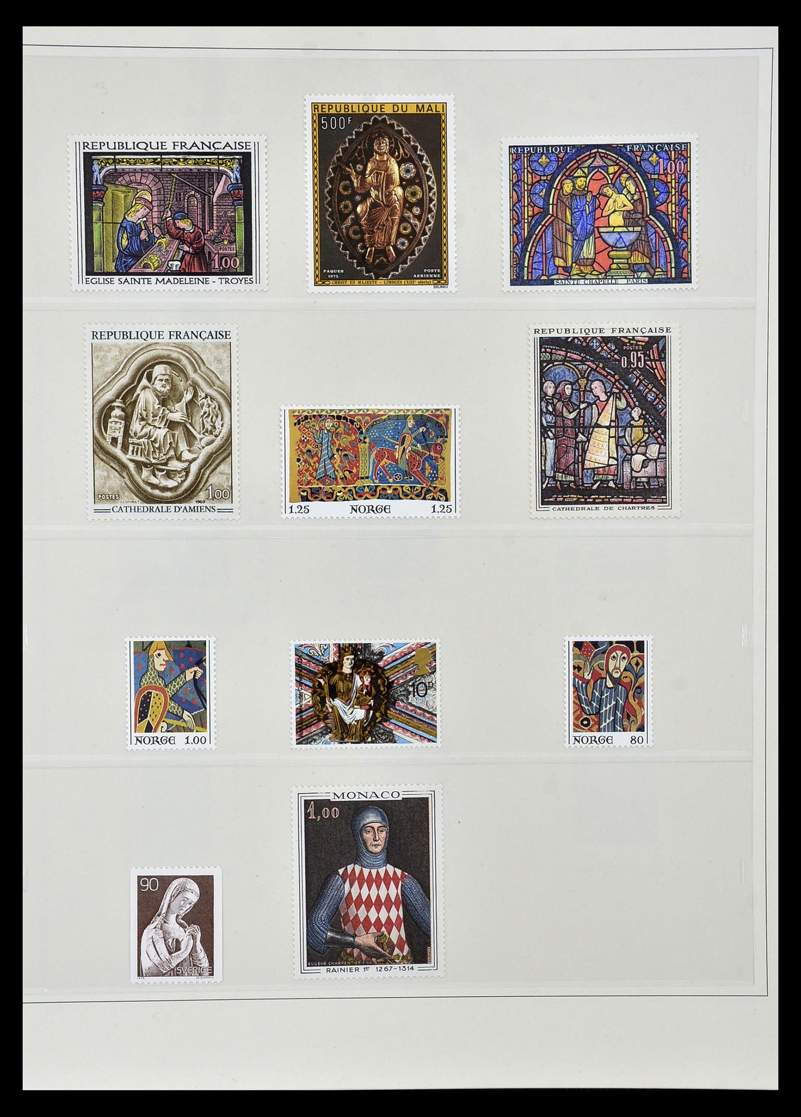 34946 008 - Postzegelverzameling 34946 Motief Kunst en Religie.
