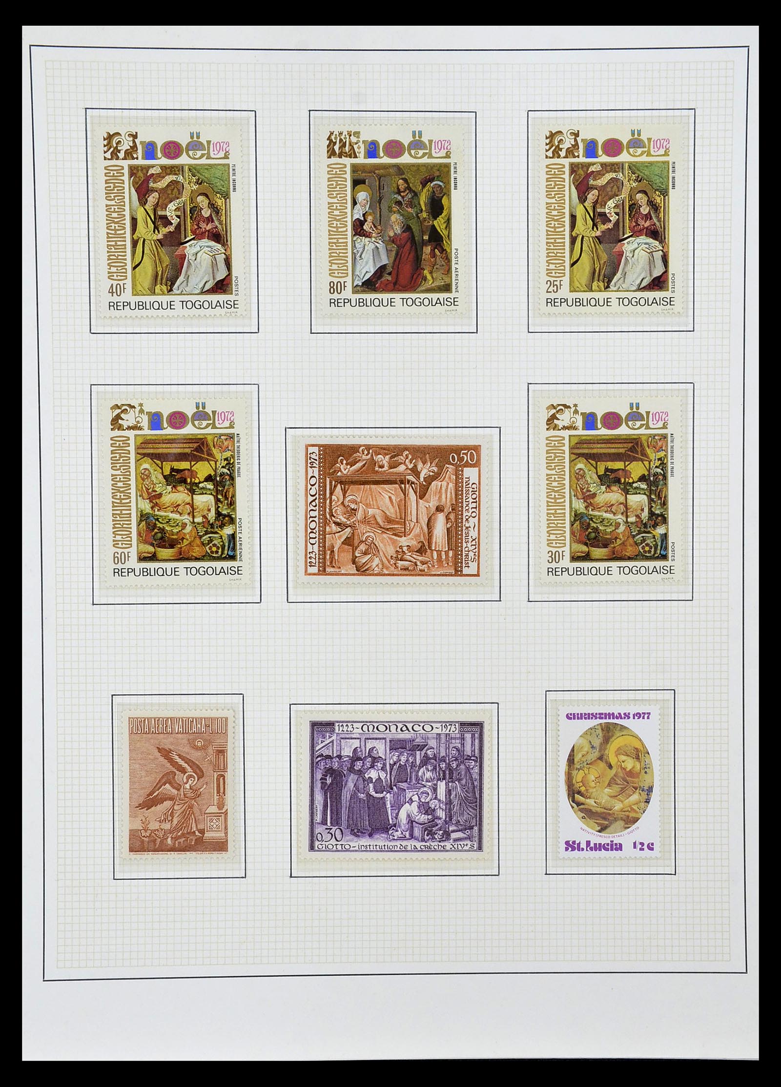 34946 010 - Postzegelverzameling 34946 Motief Kunst en Religie.