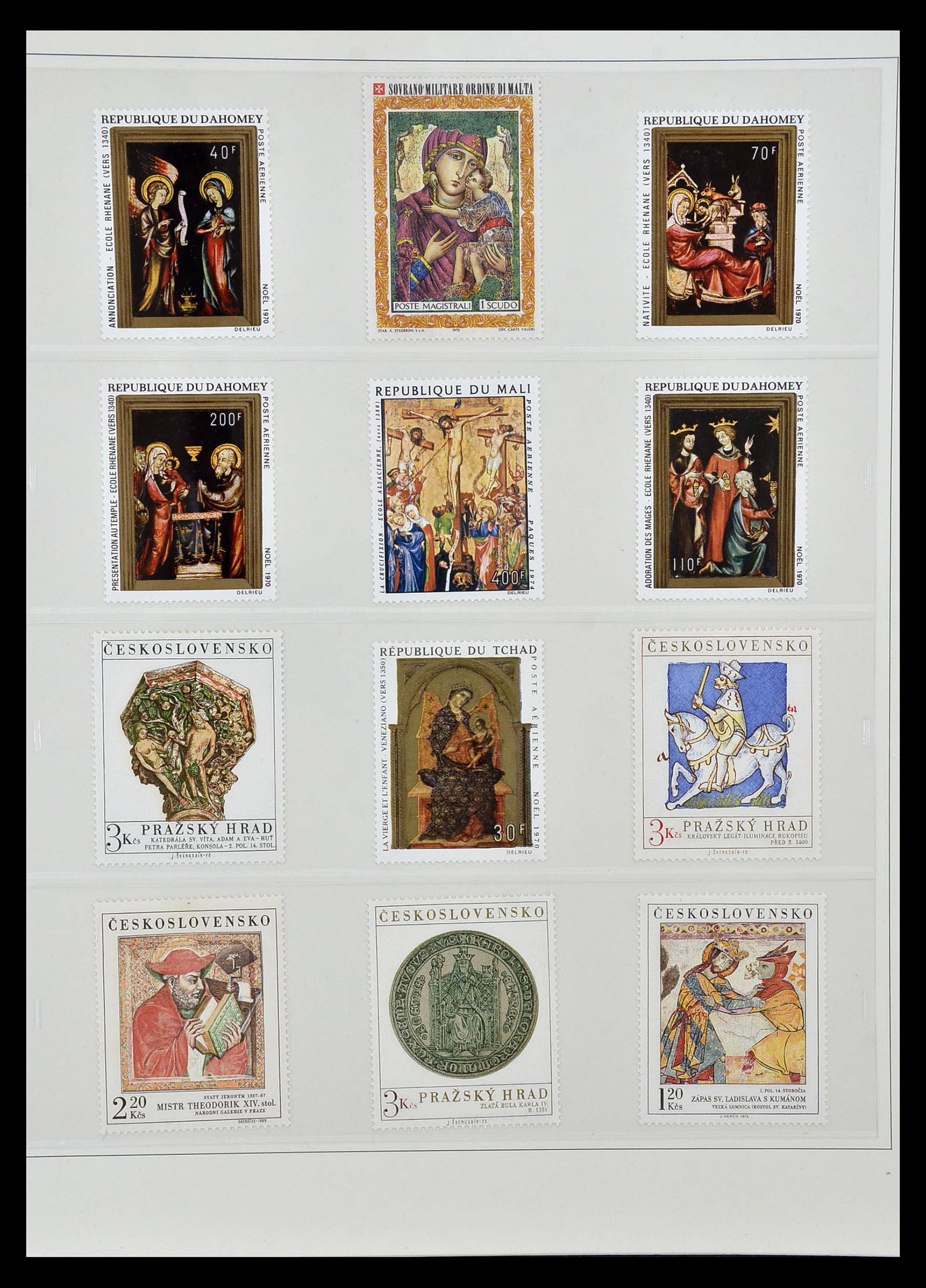 34946 013 - Postzegelverzameling 34946 Motief Kunst en Religie.