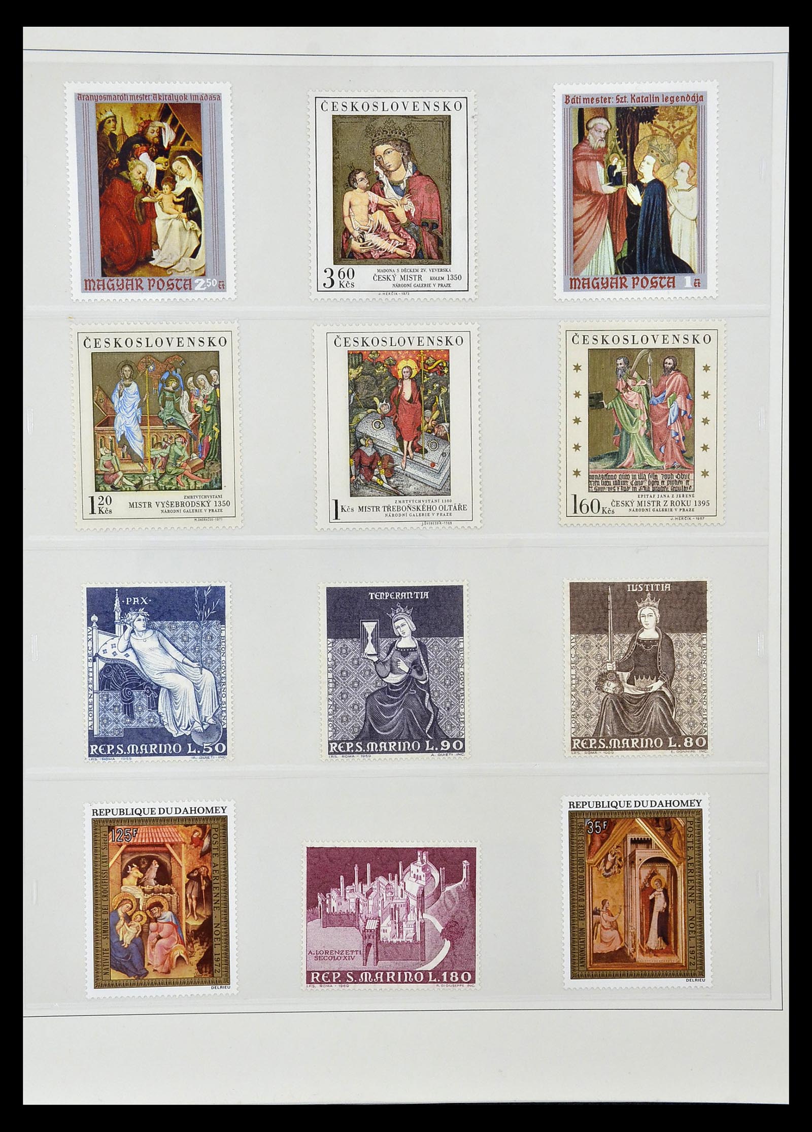 34946 014 - Postzegelverzameling 34946 Motief Kunst en Religie.