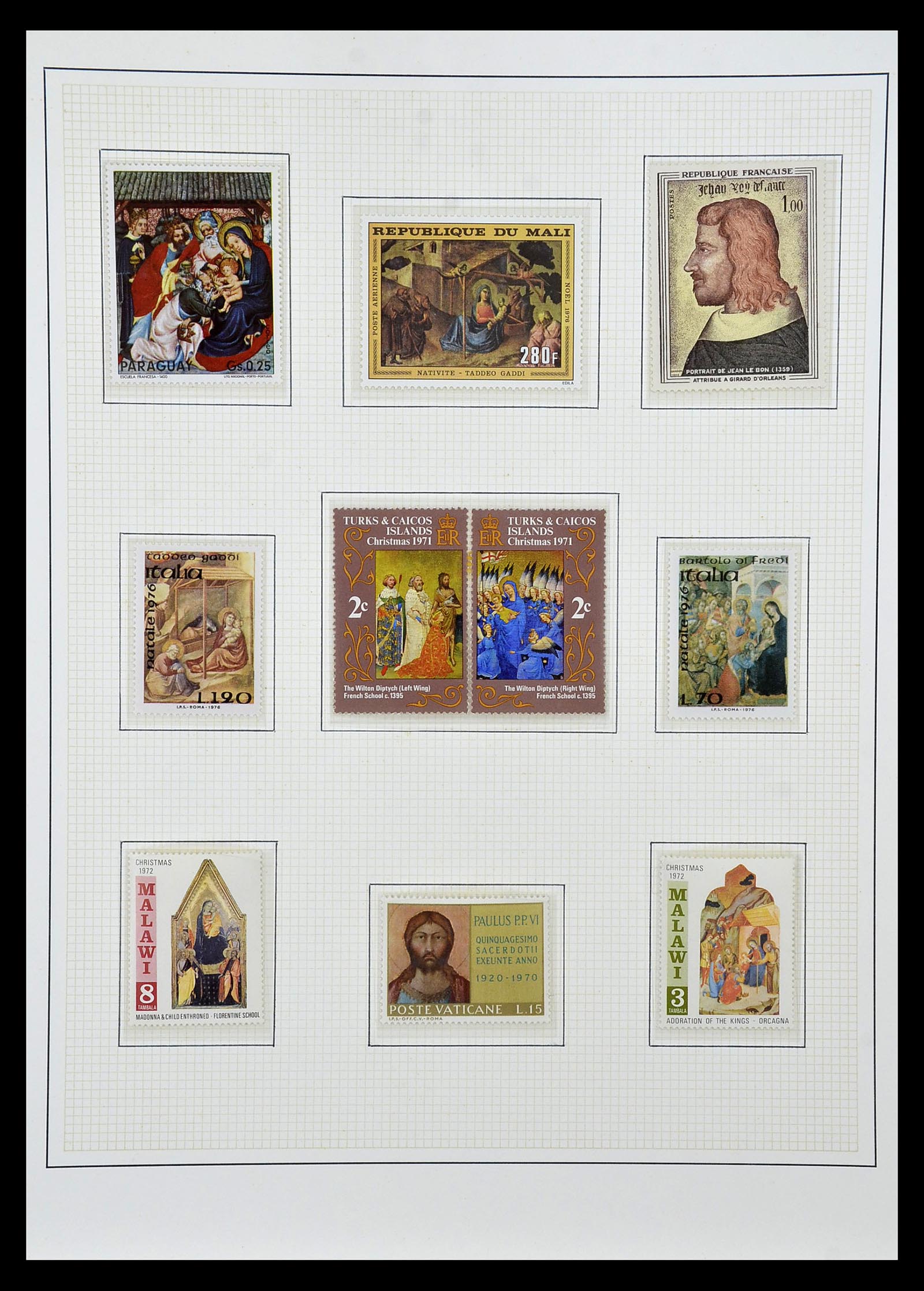 34946 017 - Postzegelverzameling 34946 Motief Kunst en Religie.