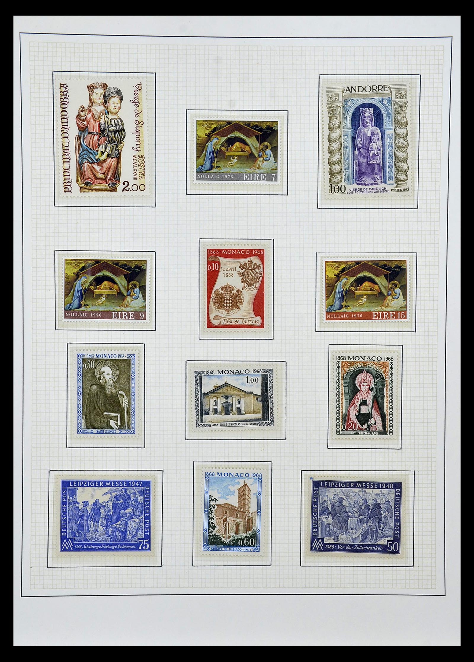 34946 018 - Stamp Collection 34946 Motief Kunst en Religie.