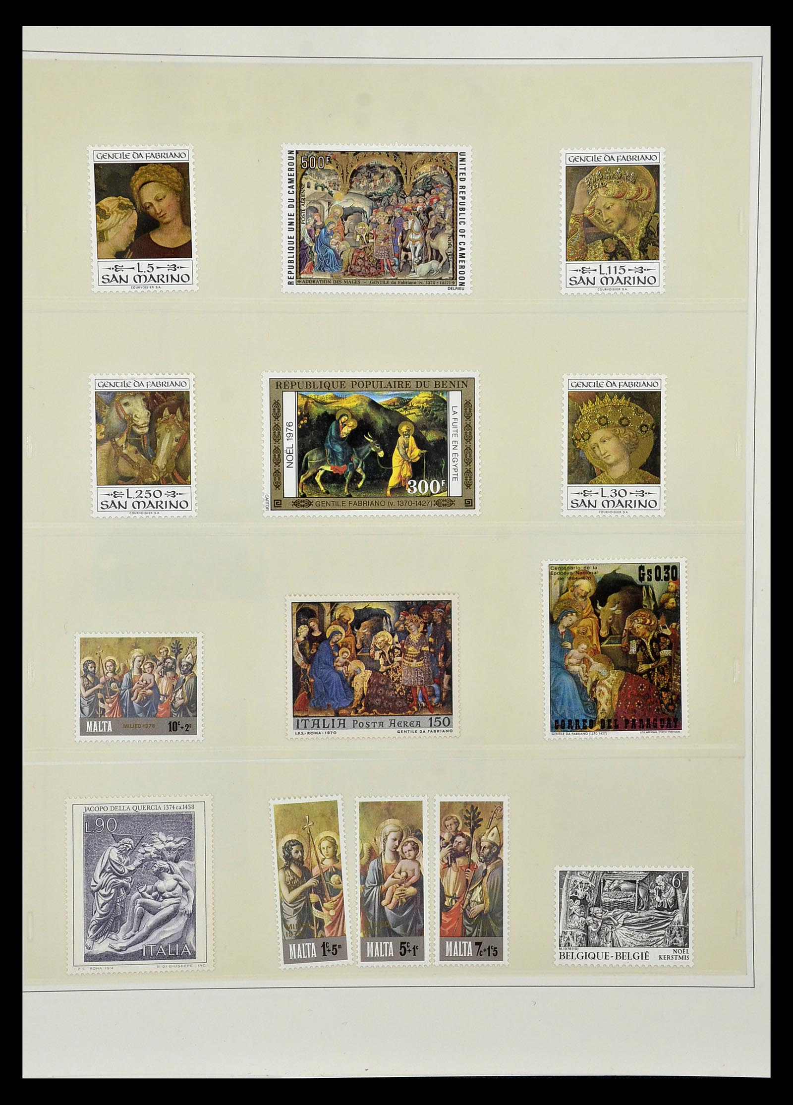34946 020 - Postzegelverzameling 34946 Motief Kunst en Religie.
