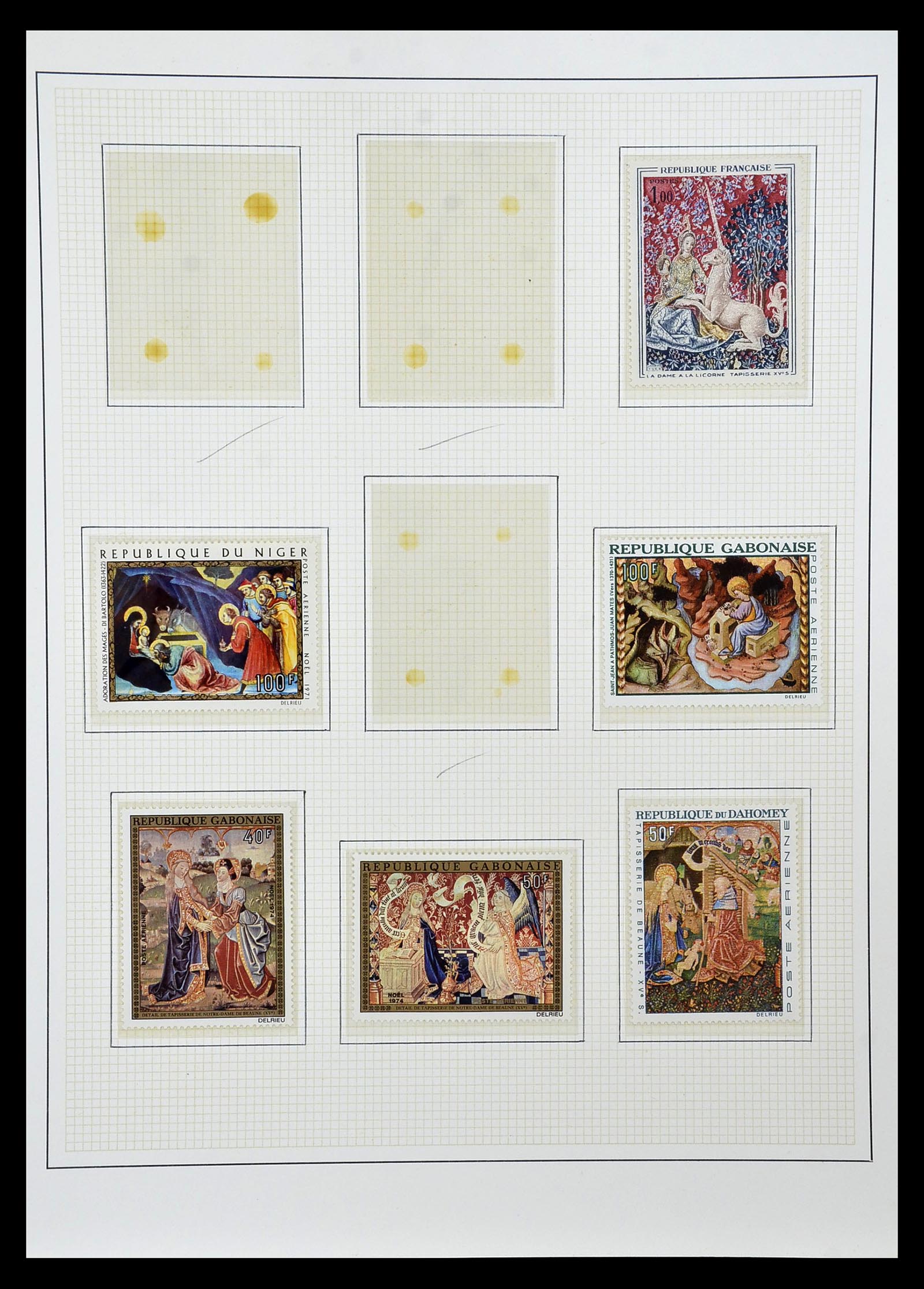 34946 021 - Postzegelverzameling 34946 Motief Kunst en Religie.
