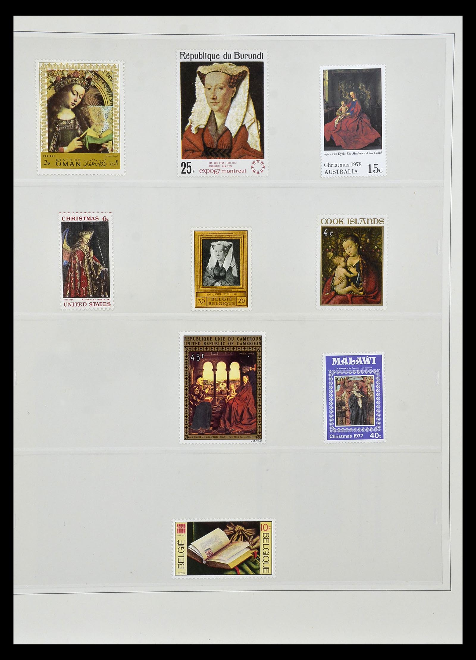 34946 022 - Postzegelverzameling 34946 Motief Kunst en Religie.