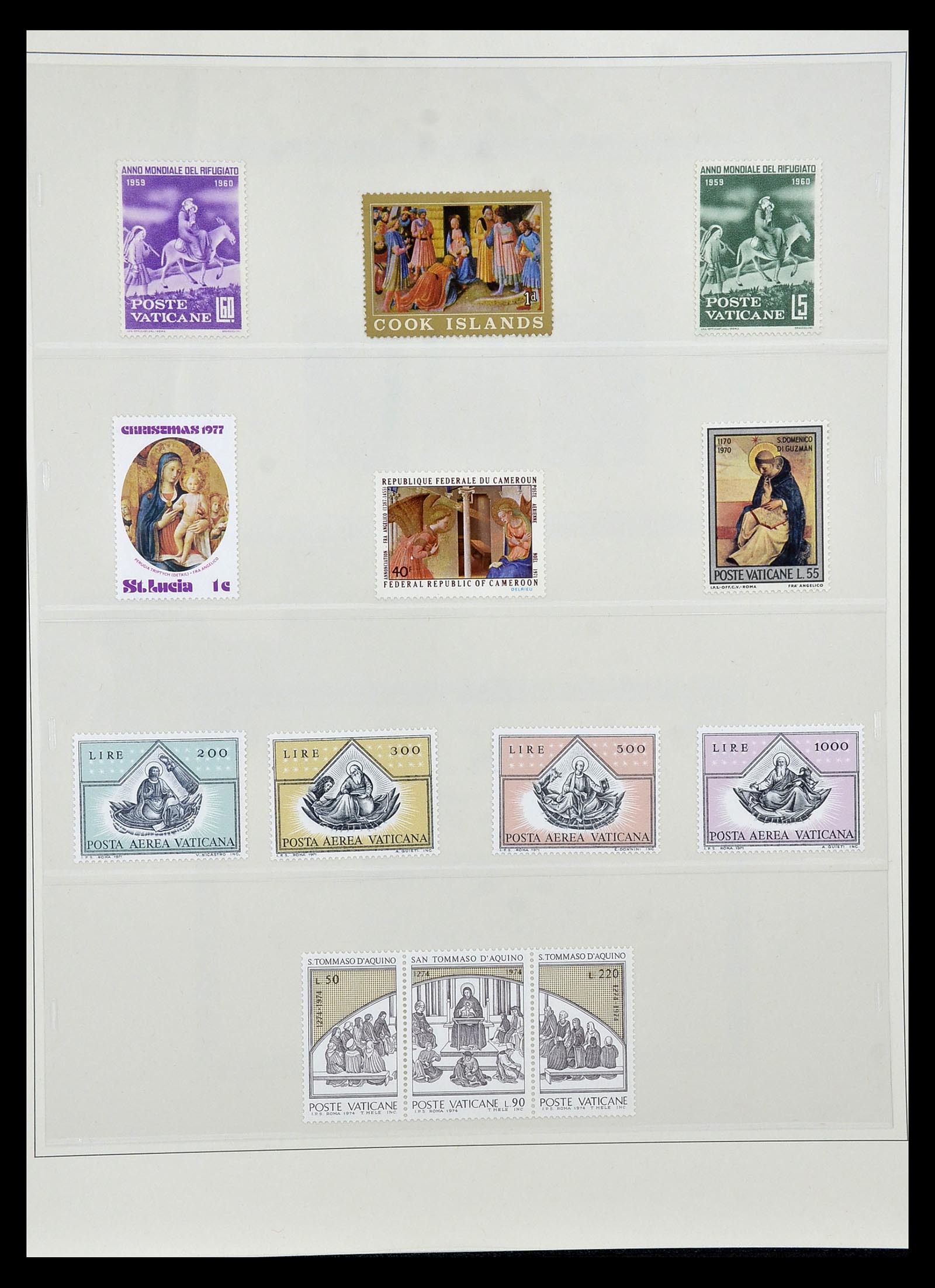 34946 027 - Postzegelverzameling 34946 Motief Kunst en Religie.