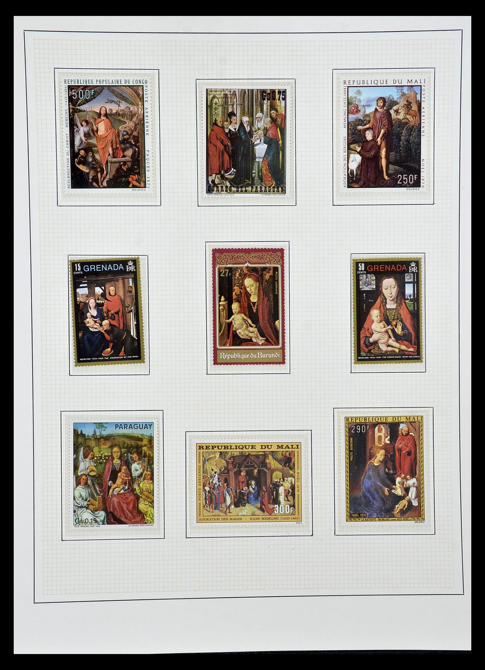 34946 032 - Postzegelverzameling 34946 Motief Kunst en Religie.