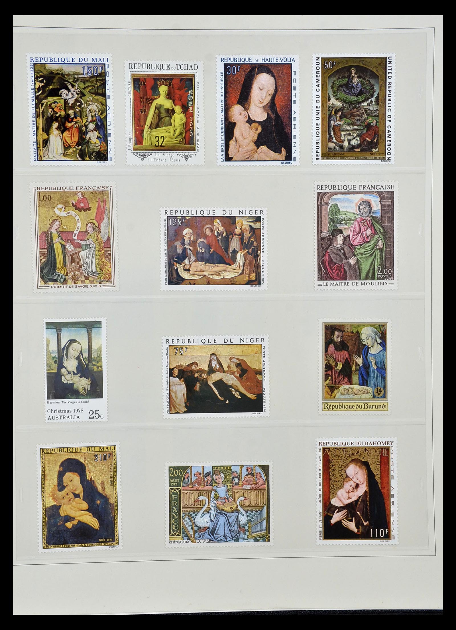 34946 037 - Postzegelverzameling 34946 Motief Kunst en Religie.